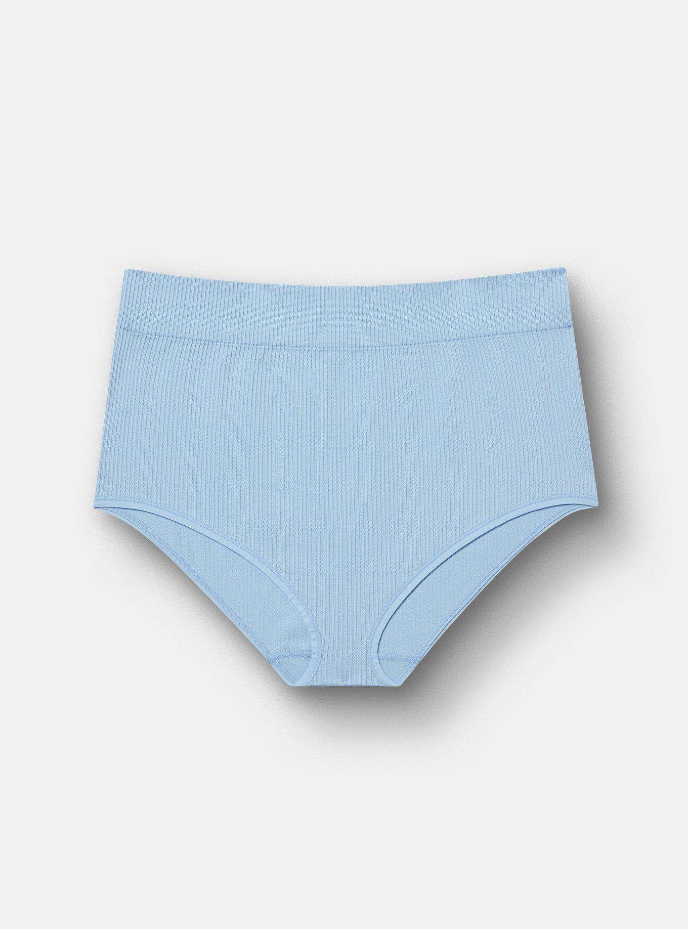 Seamless Rib High-Rise Brief Panty, CHAMBRAY BLUE, hi-res