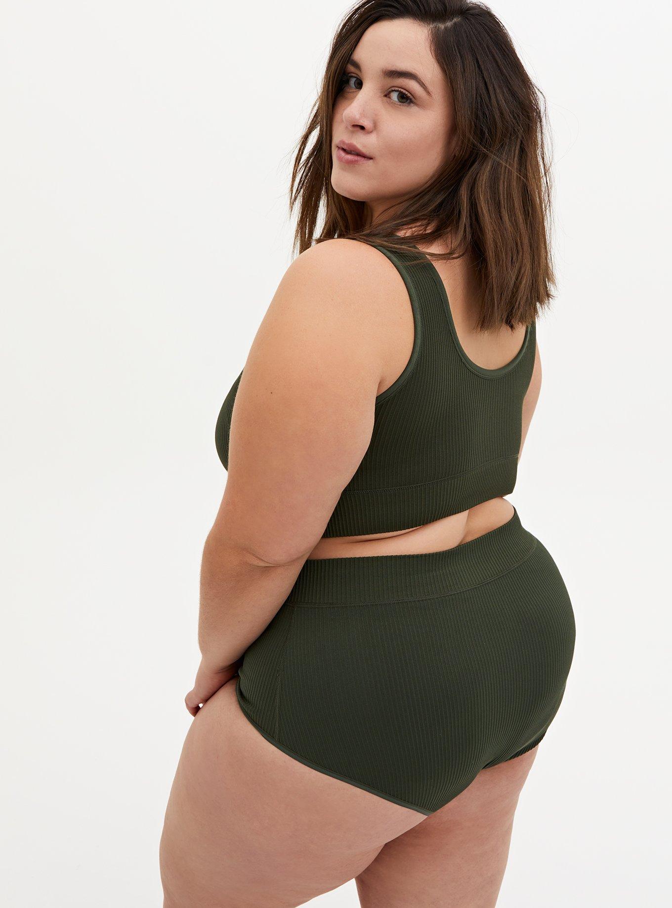 Seamless Ribbed High-Rise Brief Panty, DEEP DEPTHS, alternate