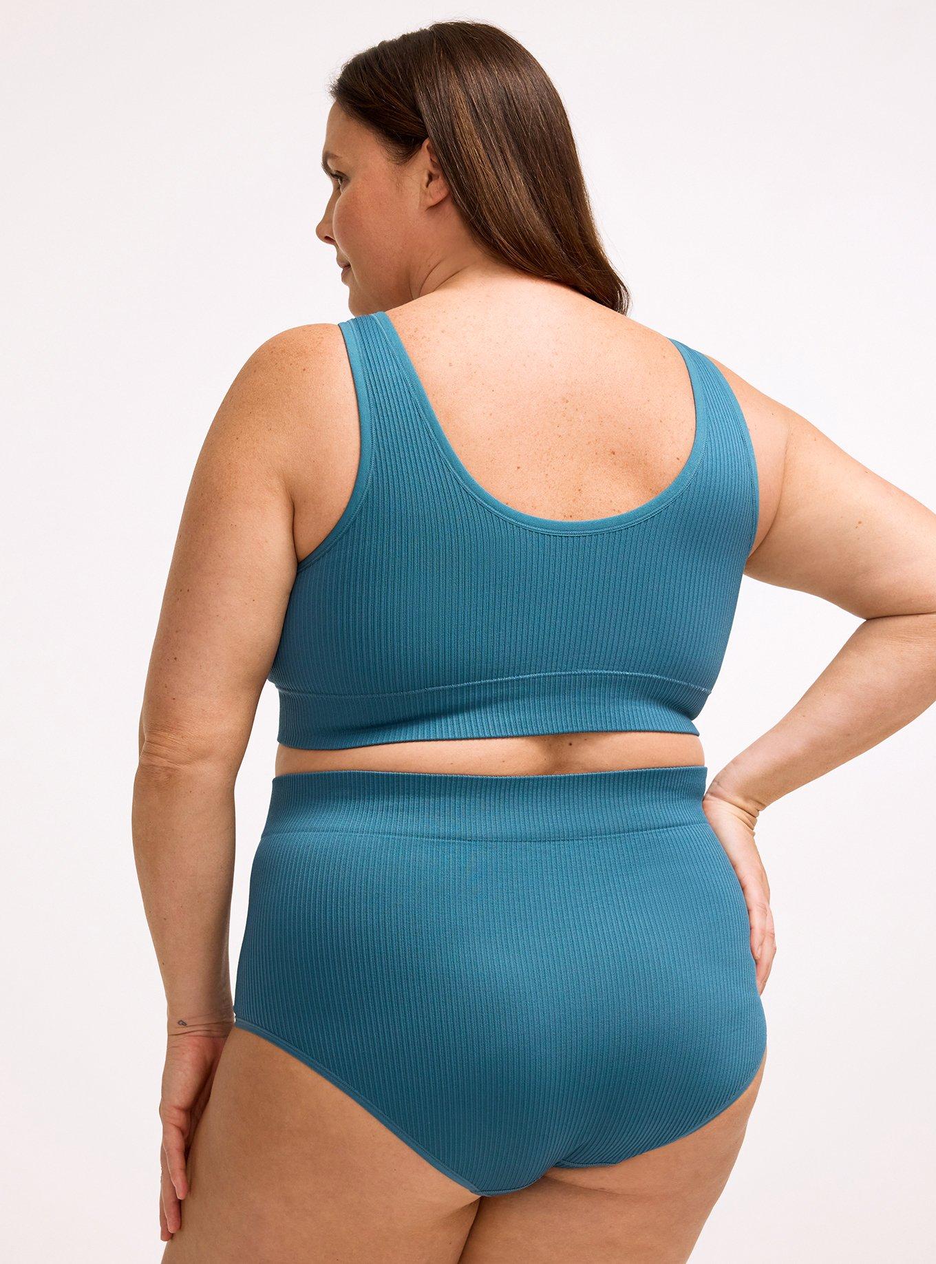 Seamless Rib High-Rise Brief Panty, MALLARD BLUE, alternate
