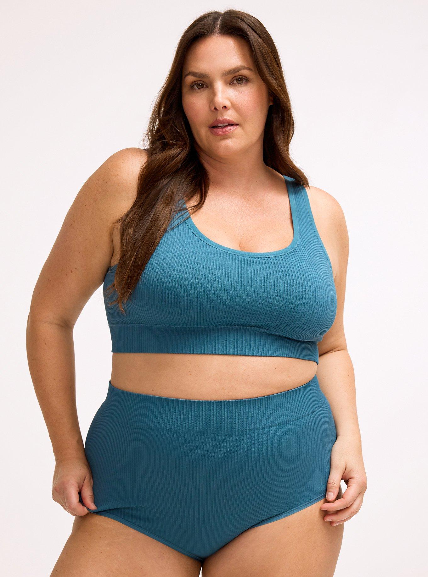 Seamless Rib High-Rise Brief Panty, MALLARD BLUE, hi-res