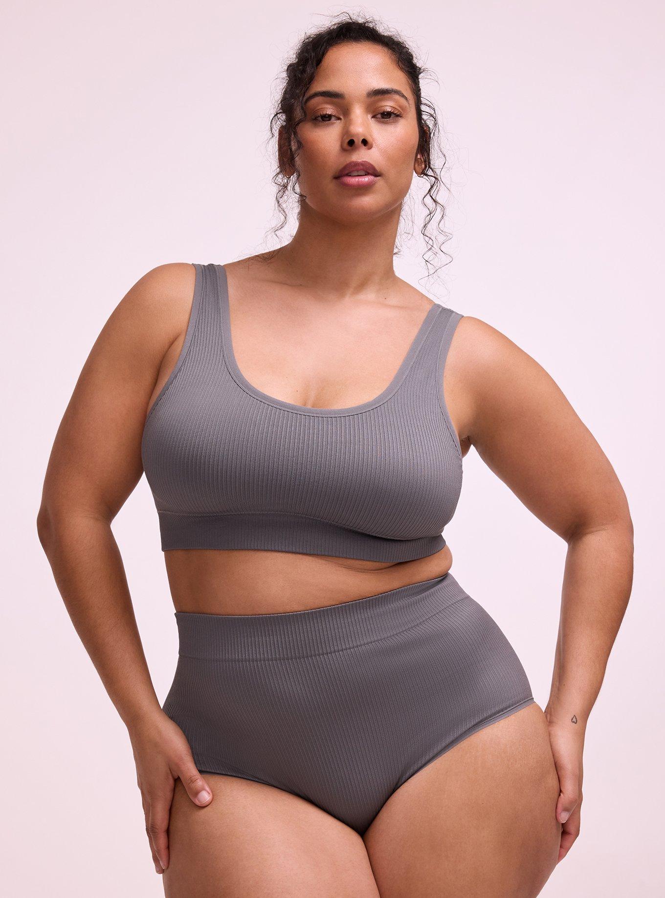 Seamless Rib High-Rise Brief Panty, QUIET SHADE, hi-res