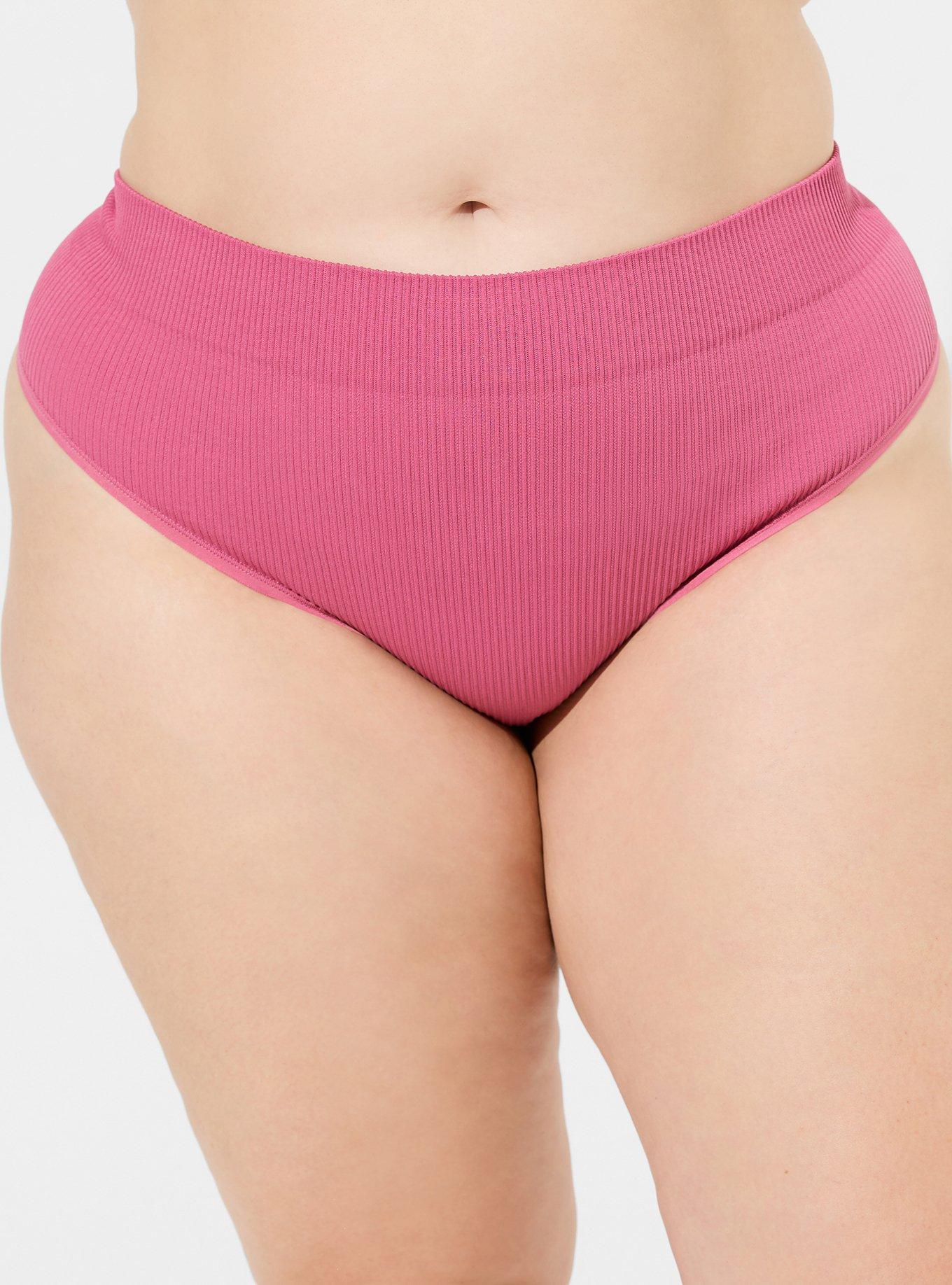 Seamless High Waist Thong Panty - Pink