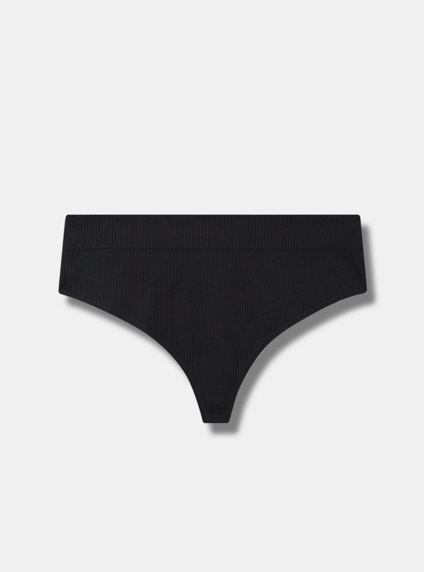 BLUSH The Cotton Low Rise Thong Black - Edge of the World