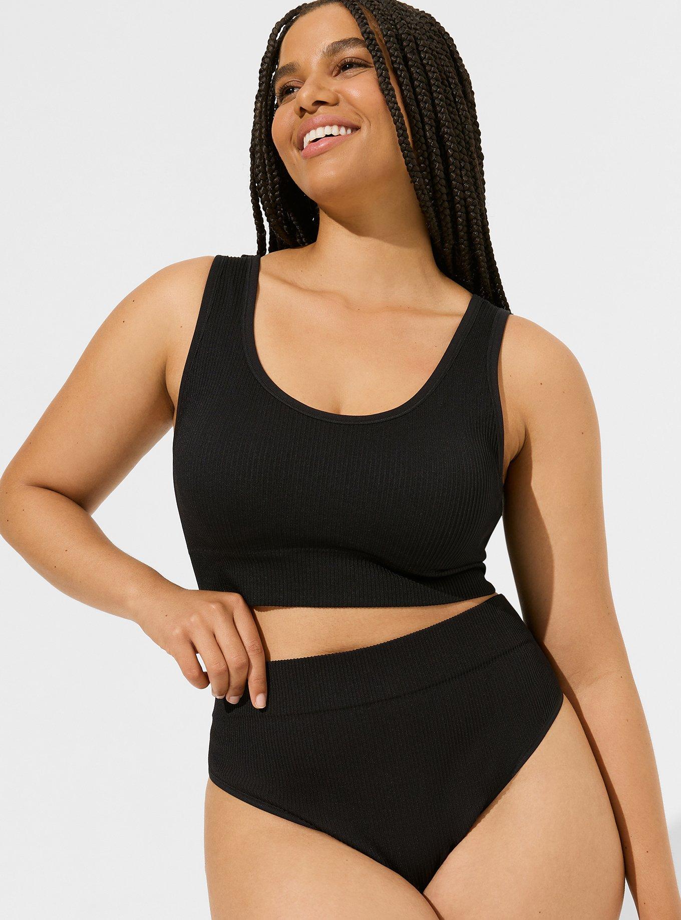 Essentials by Tummy Tank Women's Cotton Seamless Shaping Thong, Black, S/M  : : Clothing, Shoes & Accessories