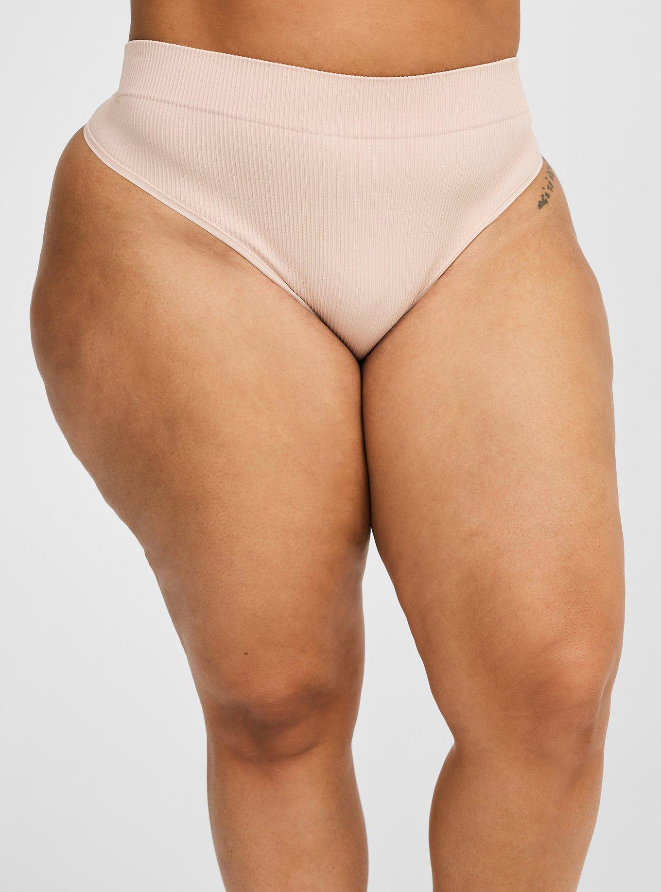 Plus Size - Seamless Ribbed High-Rise Thong Panty - Torrid