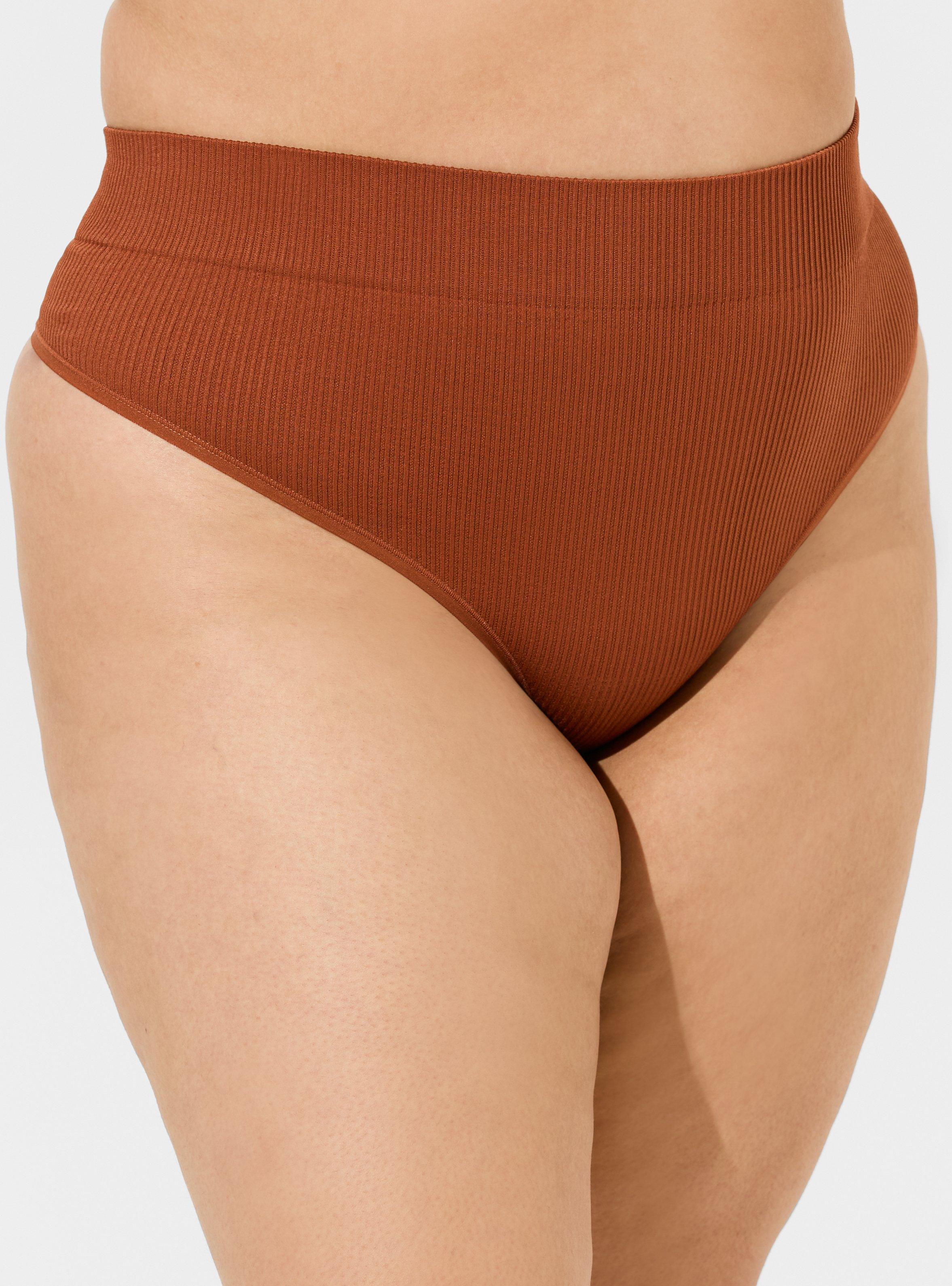 Plus Size - Seamless Ribbed High-Rise Thong Panty - Torrid