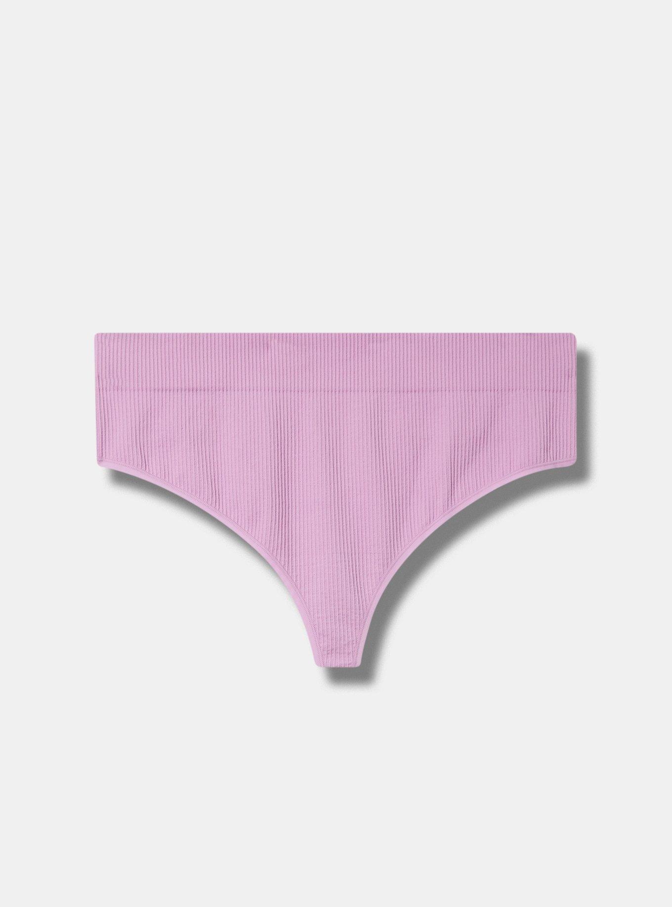 Torrid Sexy Pink Seamless Ribbed High-Rise Thong Panty Plus Size