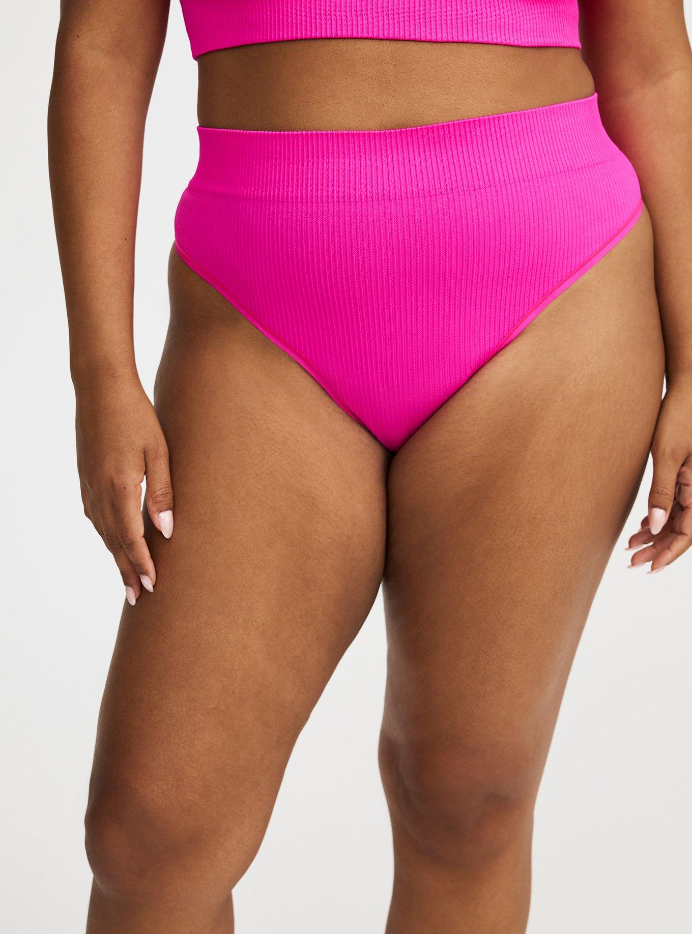 Seamless Ribbed High-Rise Thong Panty