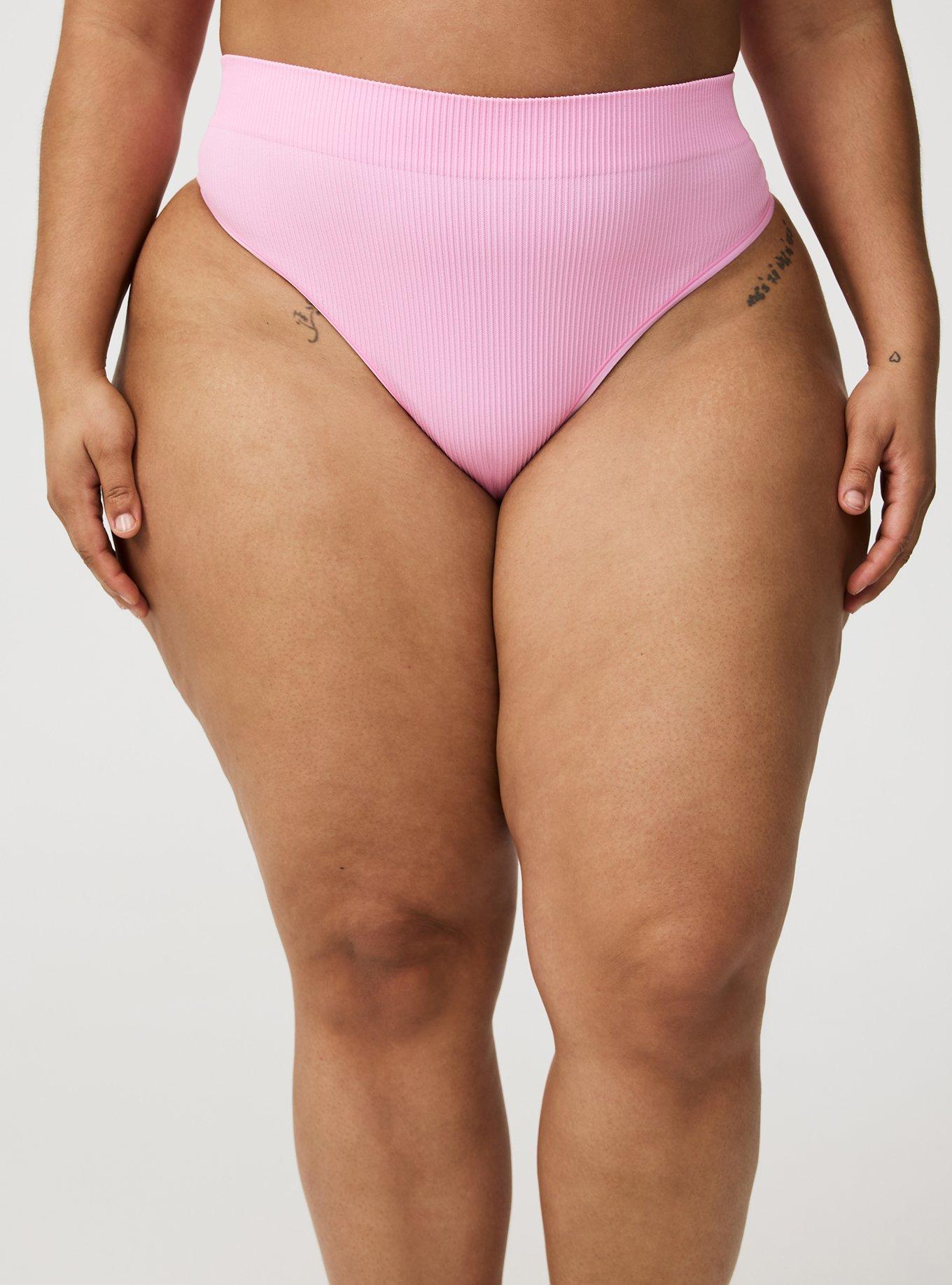 Seamless Ribbed High-Rise Thong Panty