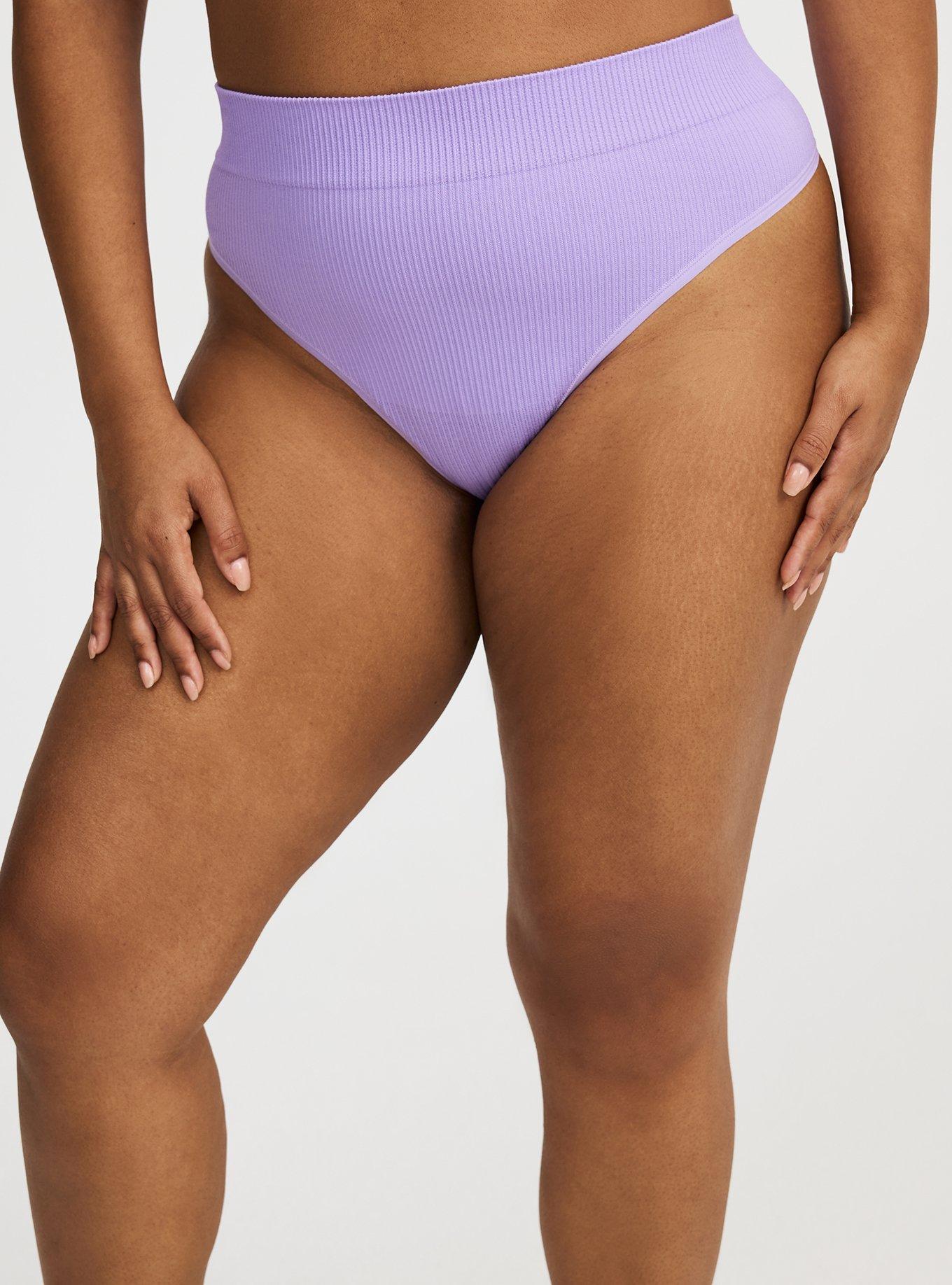 Seamless Ribbed High-Rise Thong Panty