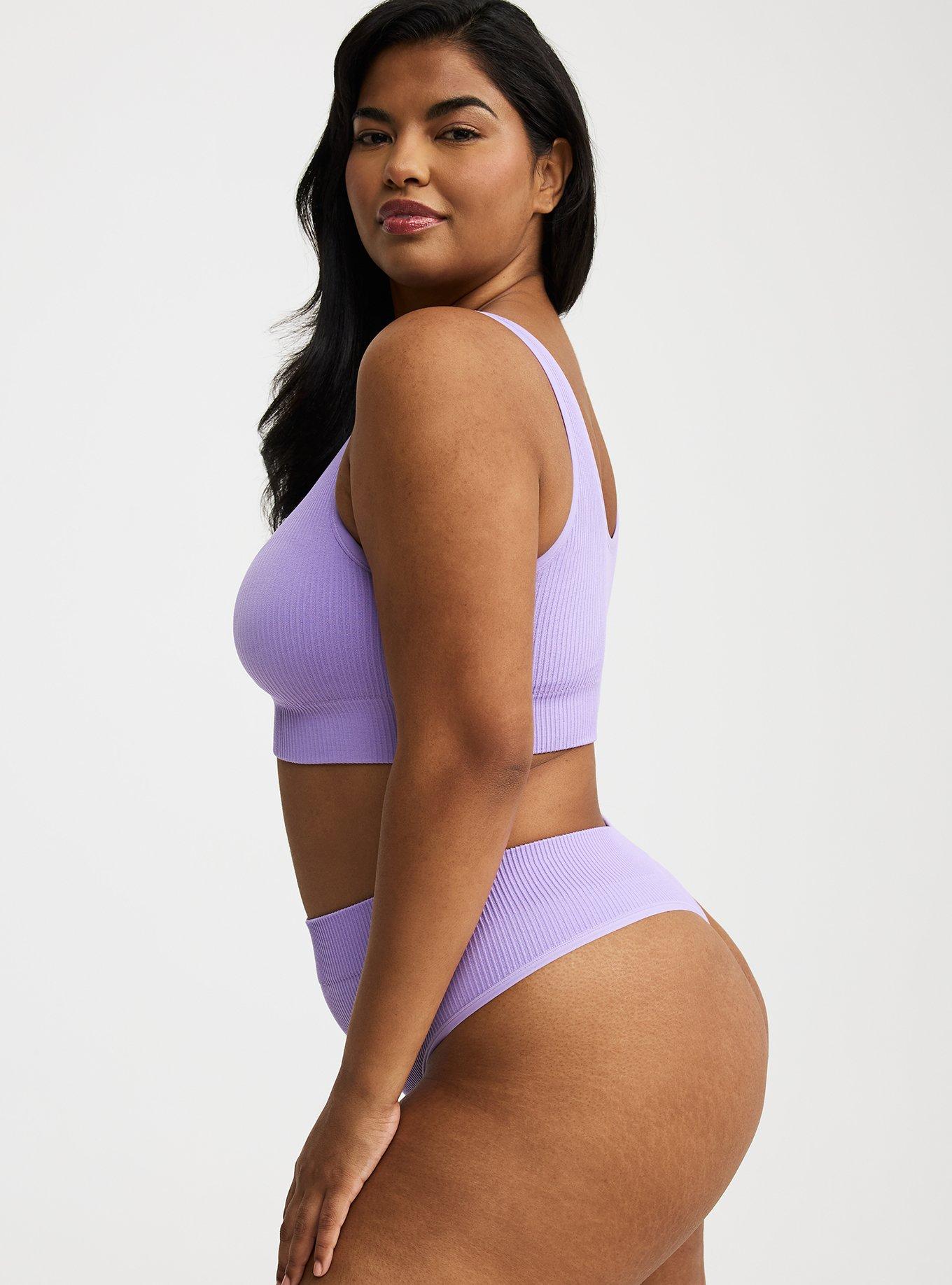 Seamless Ribbed High-Rise Thong Panty