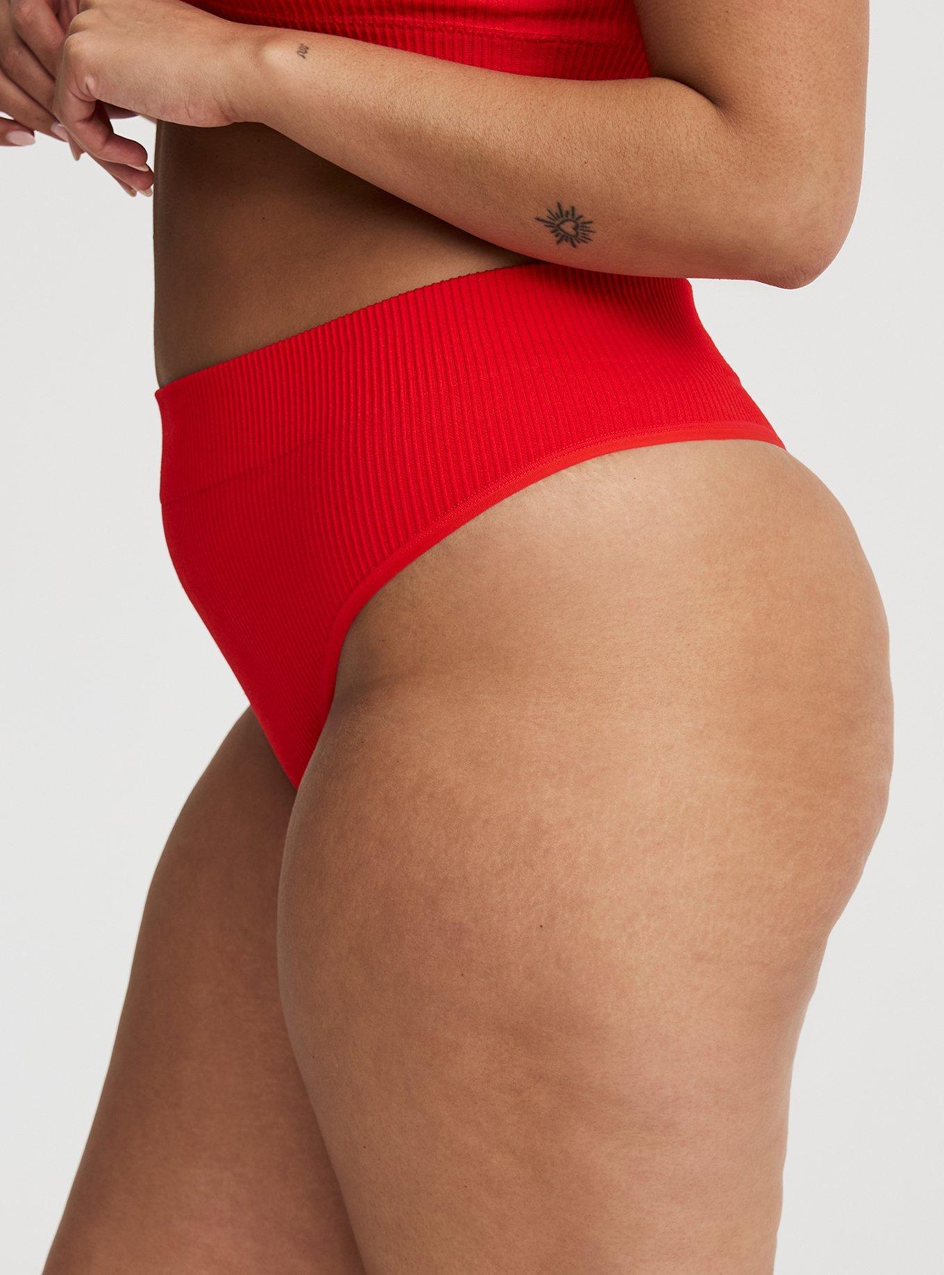Seamless Ribbed High-Rise Thong Panty