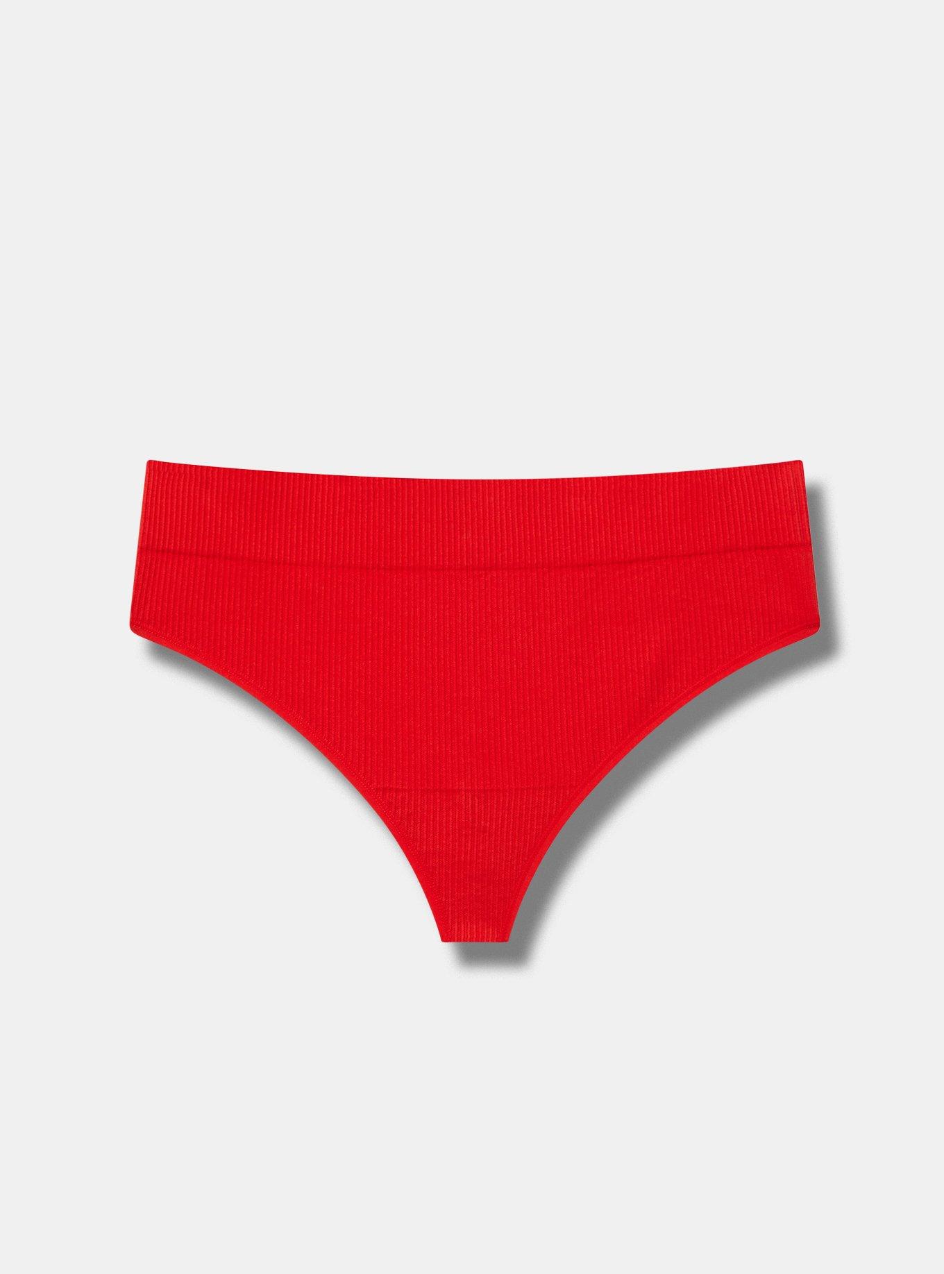 Seamless Ribbed High-Rise Thong Panty