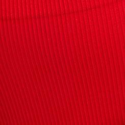 Seamless Ribbed High-Rise Thong Panty, FLAME SCARLET, swatch