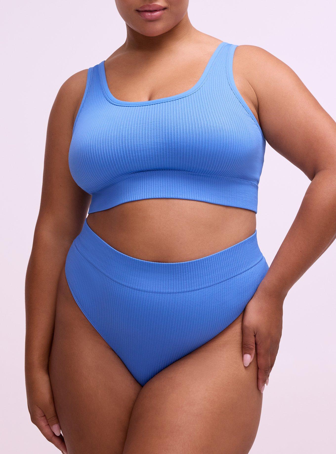 Seamless Ribbed High-Rise Thong Panty, REGATTA, alternate