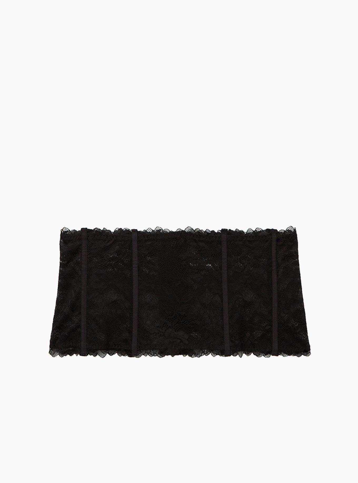 Plus Size Black Chantilly Lace Waist Cincher, , hi-res