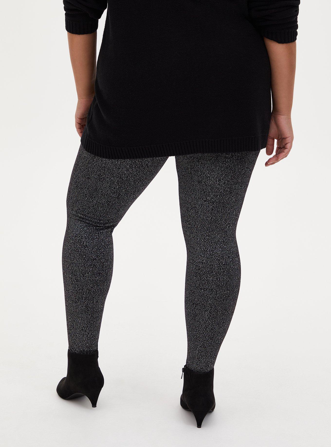 Platinum Legging - Sweater Knit Shimmer Black , BLACK, alternate