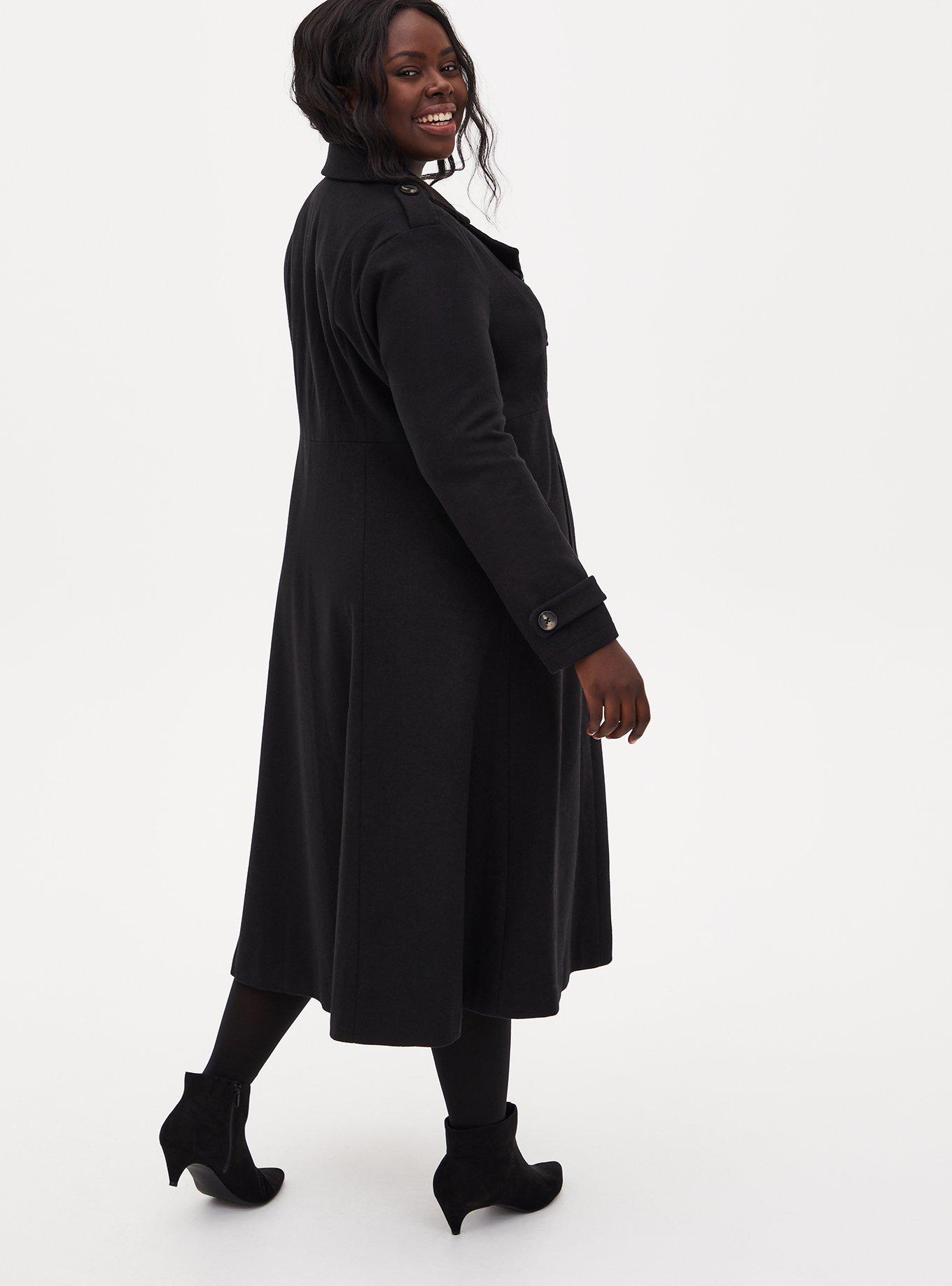 Plus Size - Wool Fit And Flare Coat - Torrid