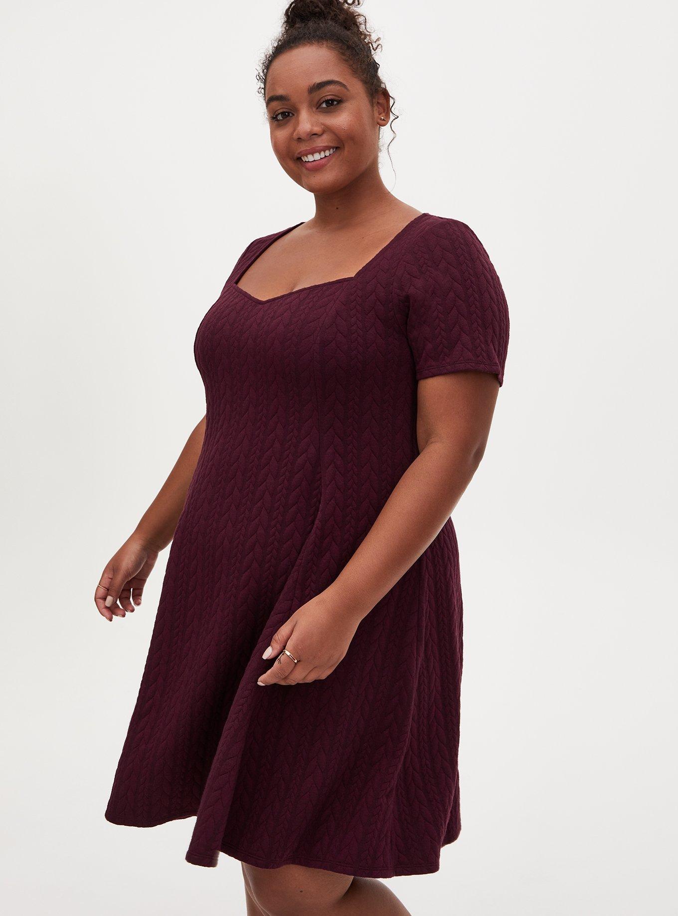 Burgundy dress sale torrid