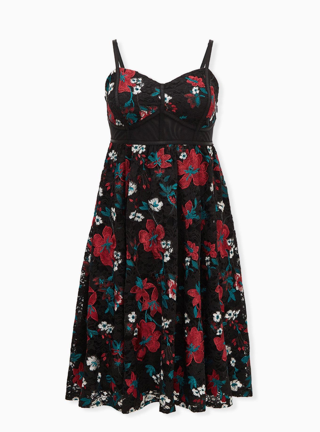 sachin and babi light blue dress Embroidered Multicolor Floral Midi Dress