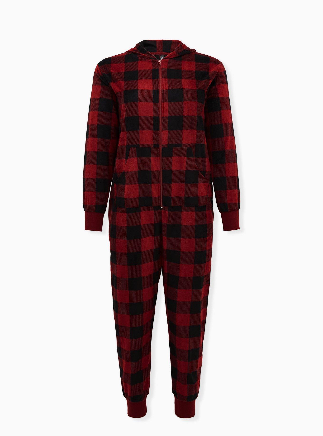 Plus size buffalo plaid onesie sale