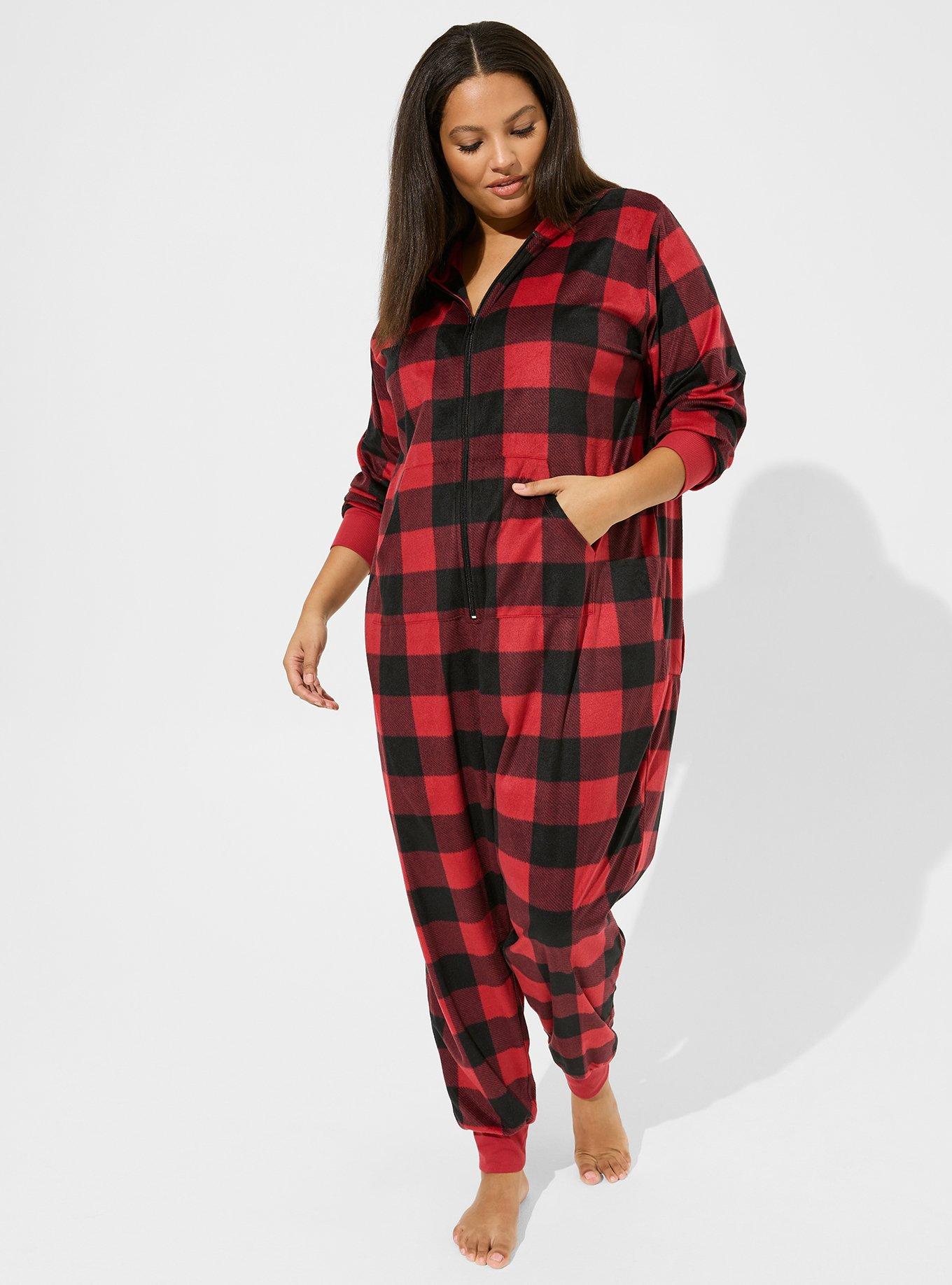 Flannel onesie best sale with hood