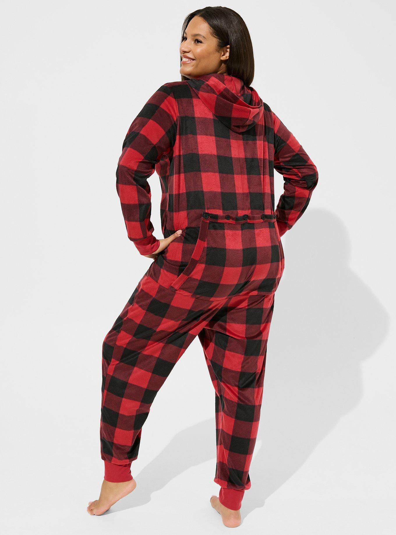 Red onesie pajamas with back flap new arrivals