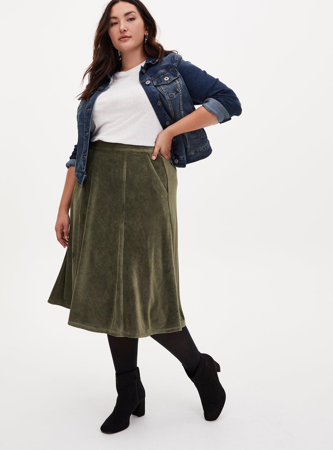 Olive green skirts clearance xxl