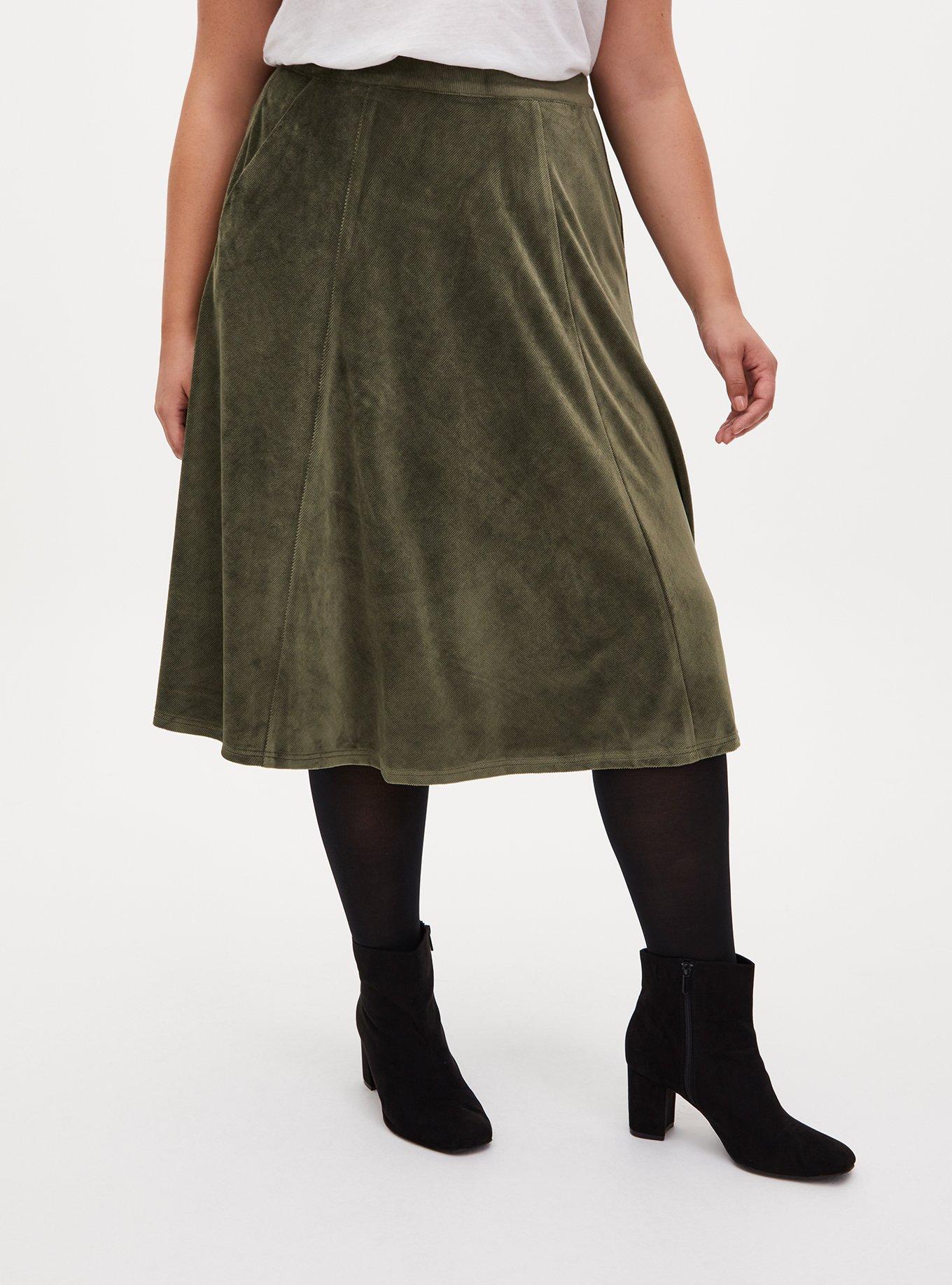 Olive green shop skirts dollar tree