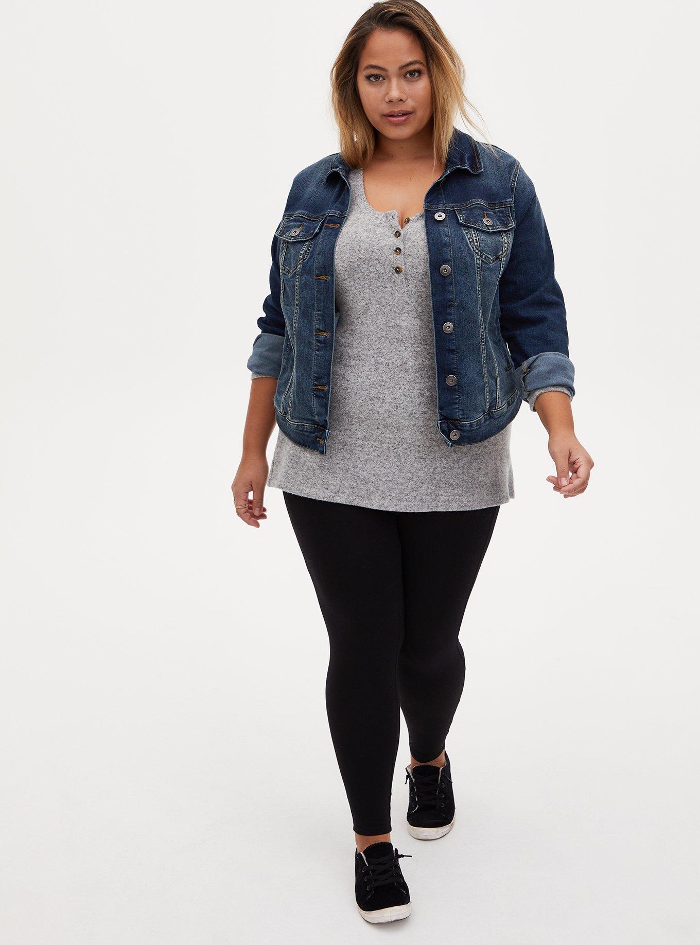 Super Soft Plush Henley Long Sleeve Tee, HEATHER GREY, alternate