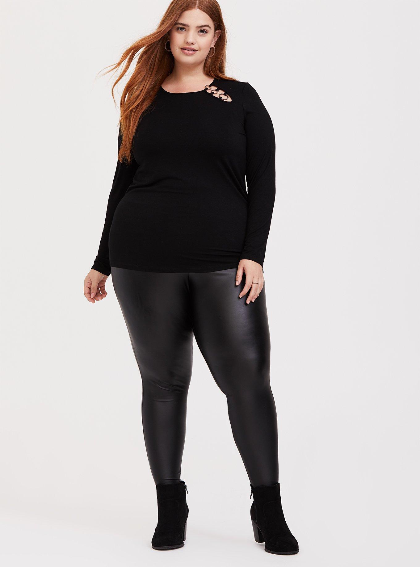 Plus Size Super Soft O-Ring Long Sleeve Top Torrid