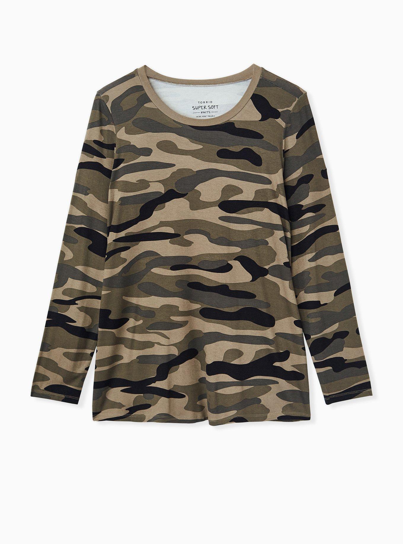 Plus Size - Super Soft Camo Long Sleeve Tee - Torrid