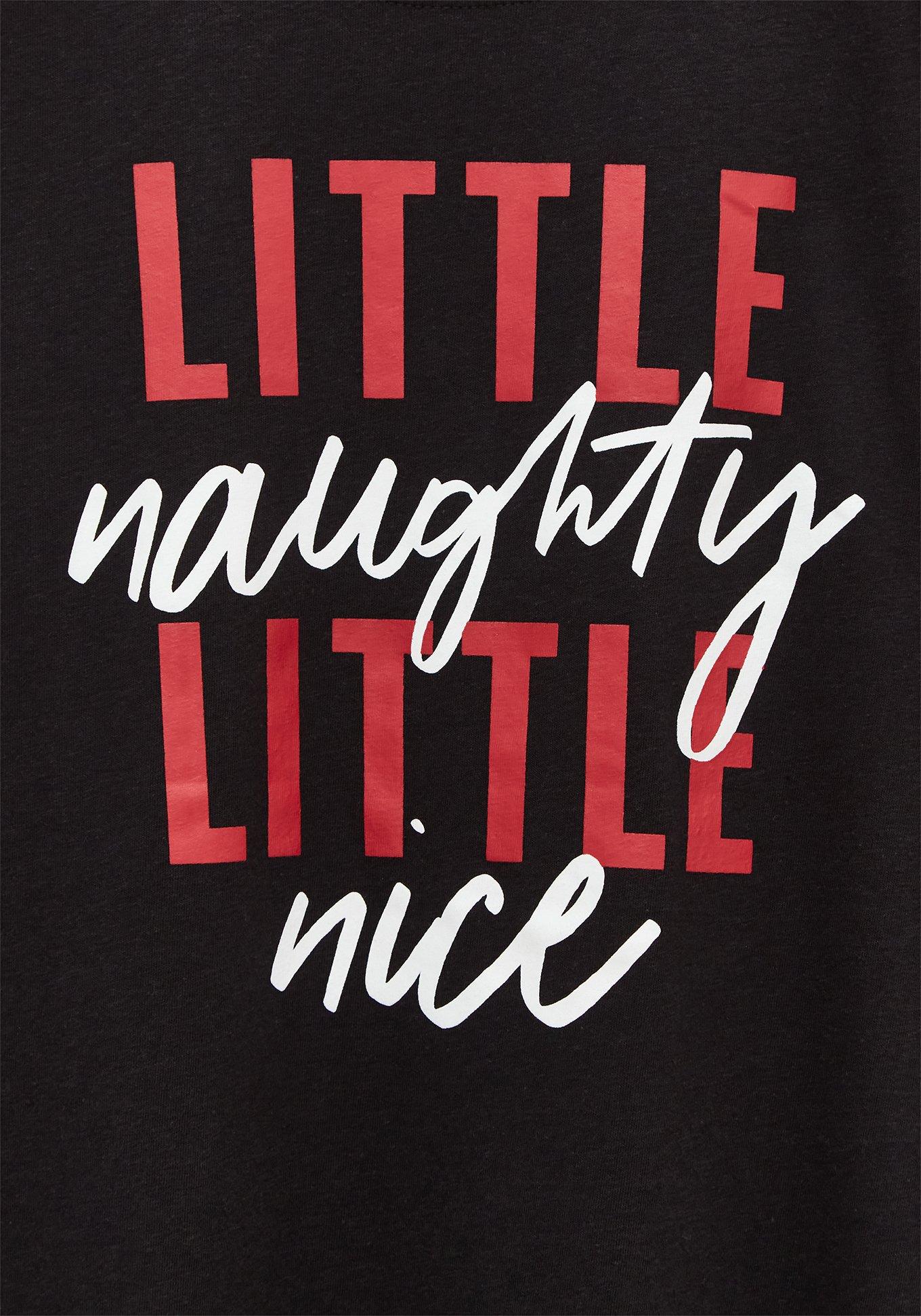Plus Size Little Naughty Classic Fit Raglan Tee - Triblend Black & Red , DEEP BLACK, alternate