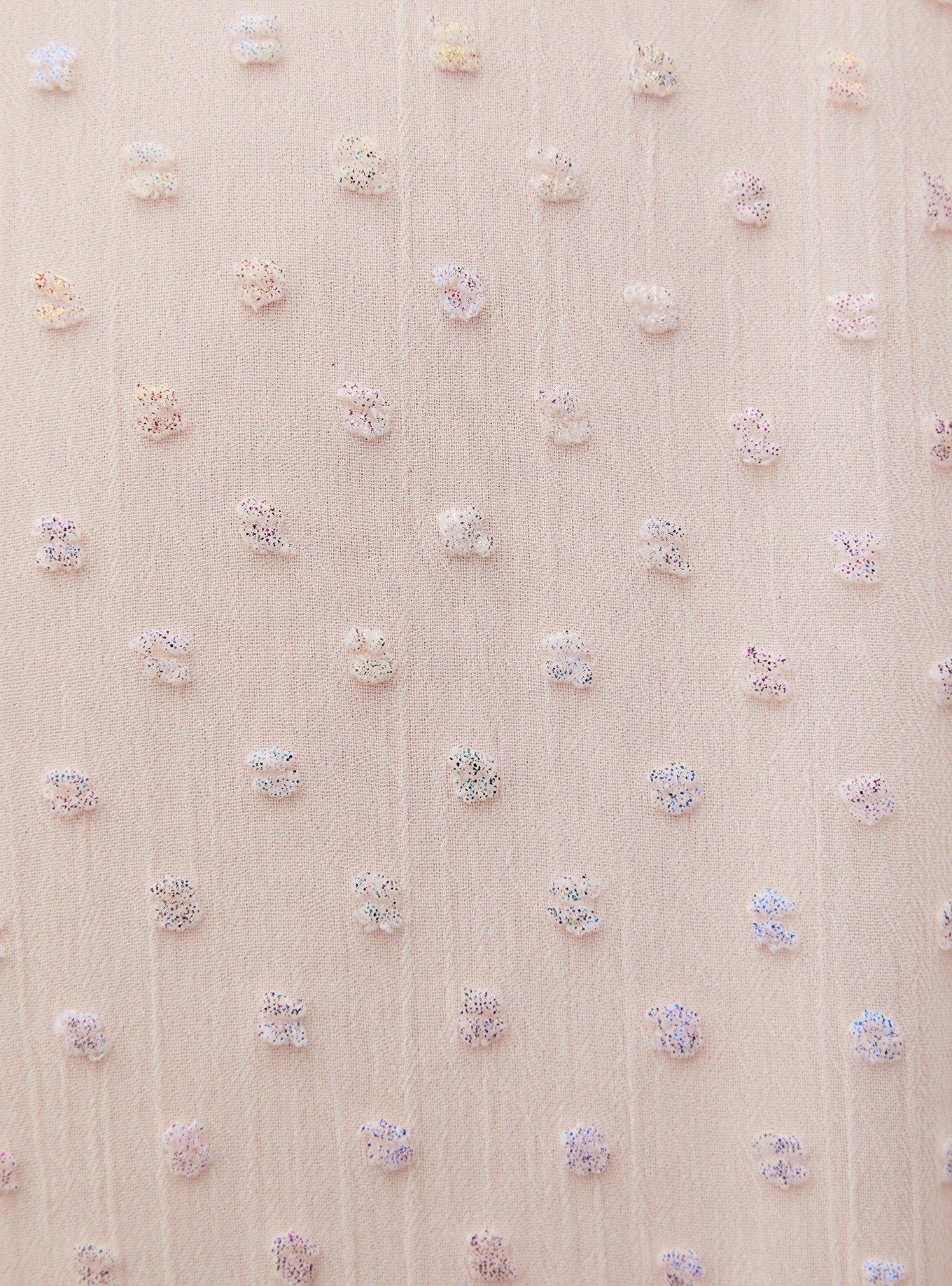 Lily - Ivory Swiss Dot Surplice Babydoll Blouse , CLOUD DANCER, alternate