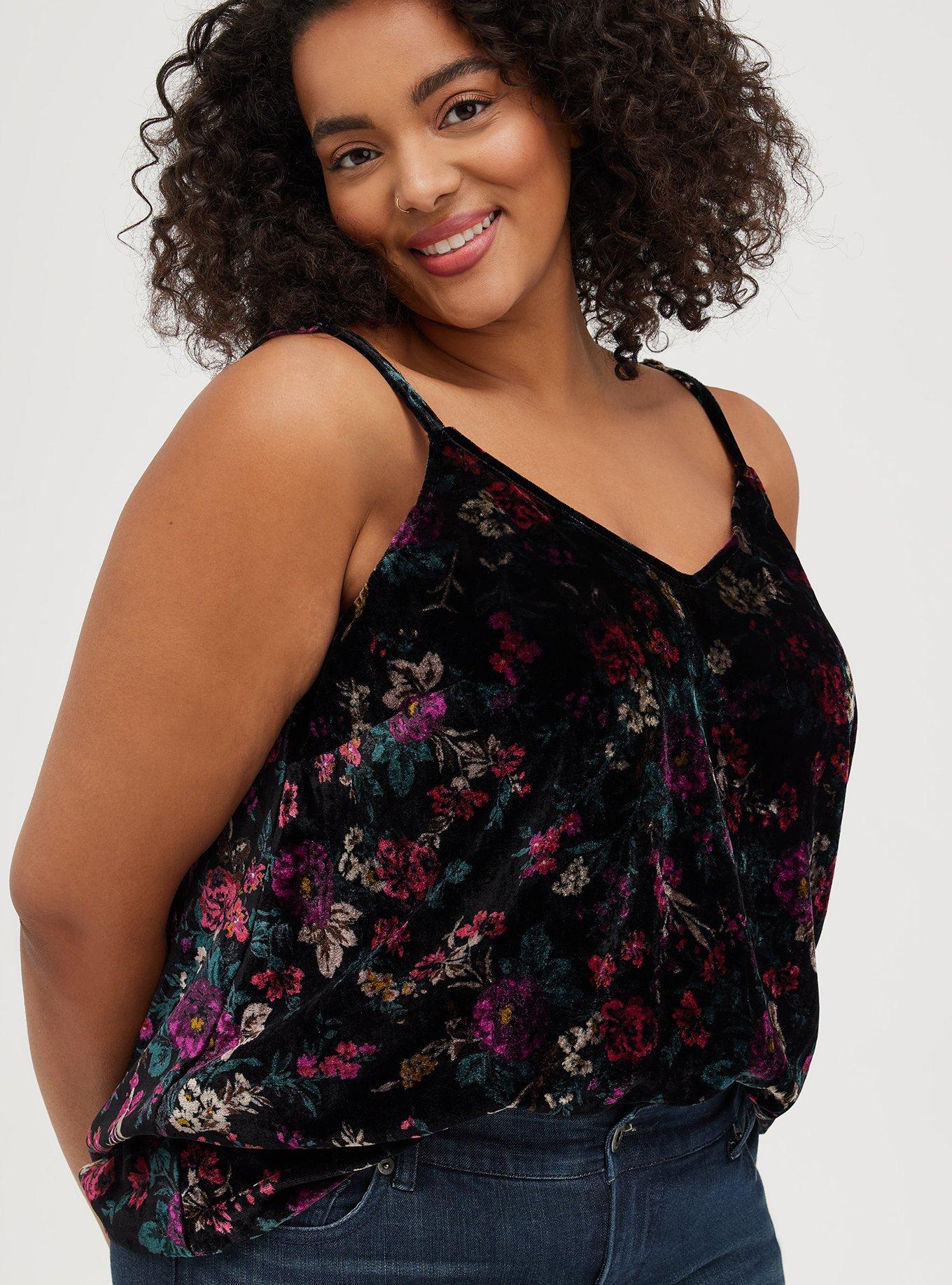 Lucky Brand, Tops, Lucky Brand Floral Velvet Cami