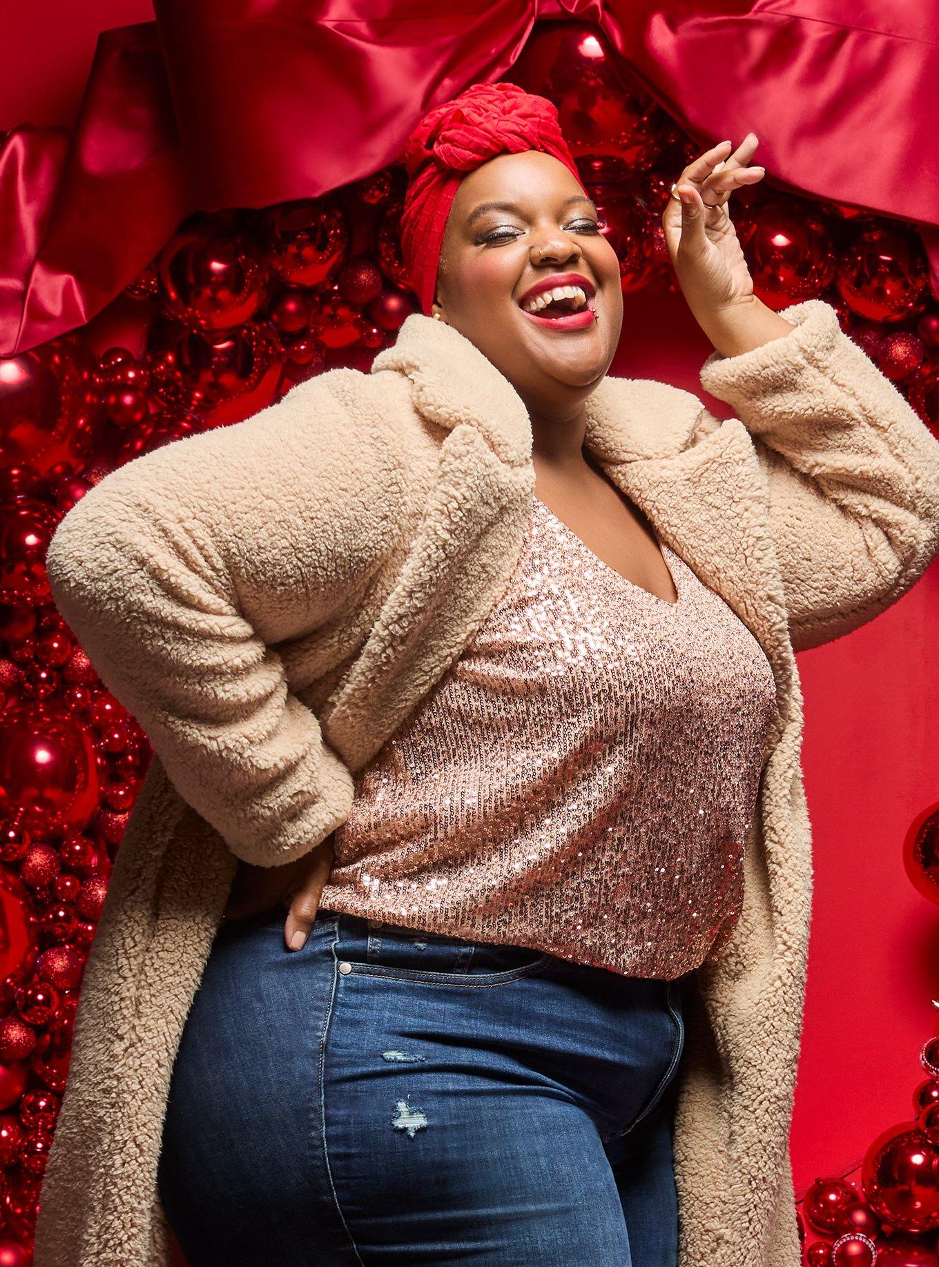Beige Faux Fur Open Front Longline Teddy Coat, , hi-res