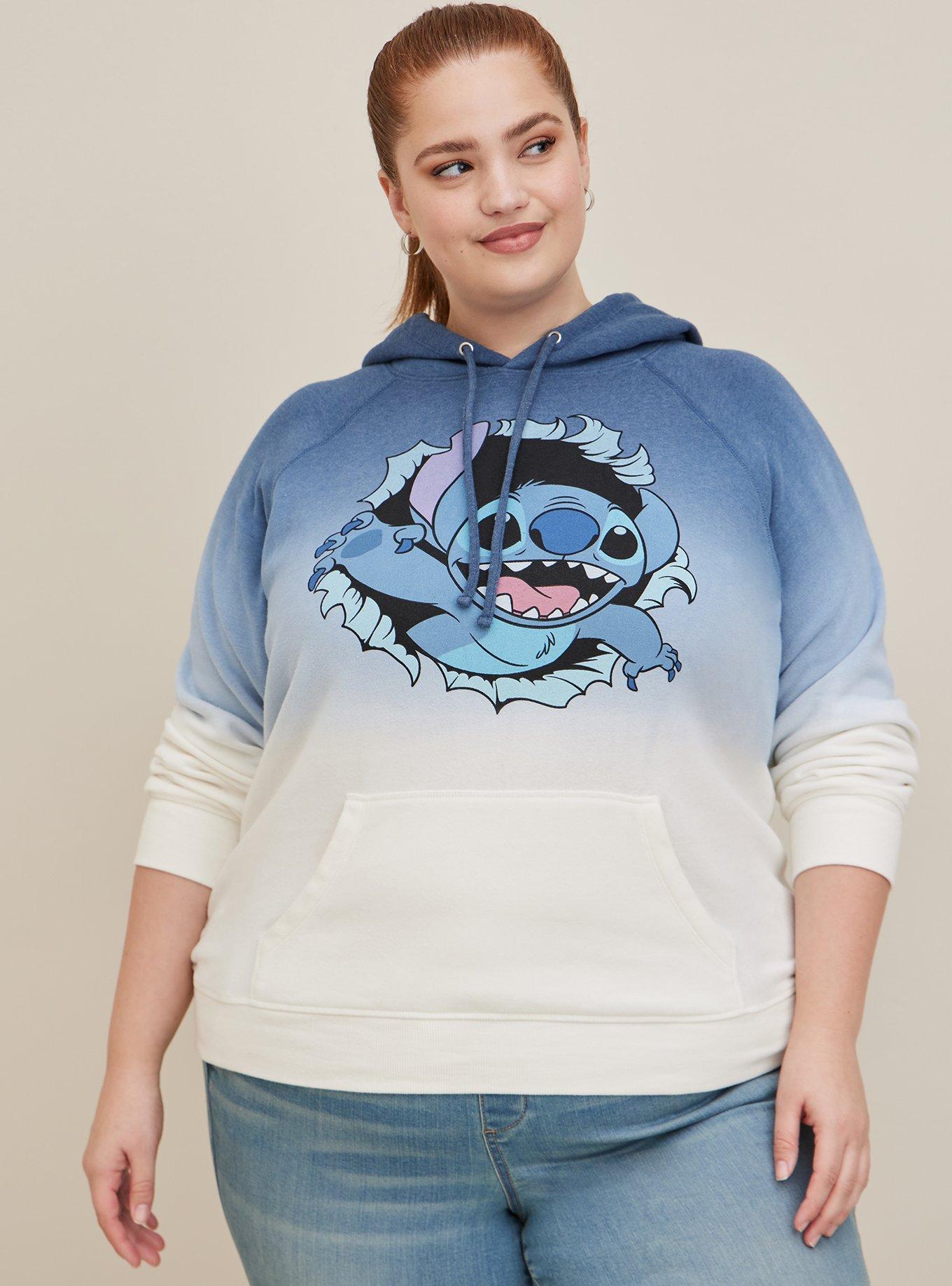  Disney Lilo & Stitch Blue Dip-Dye Fleece Hoodie, MULTI, alternate