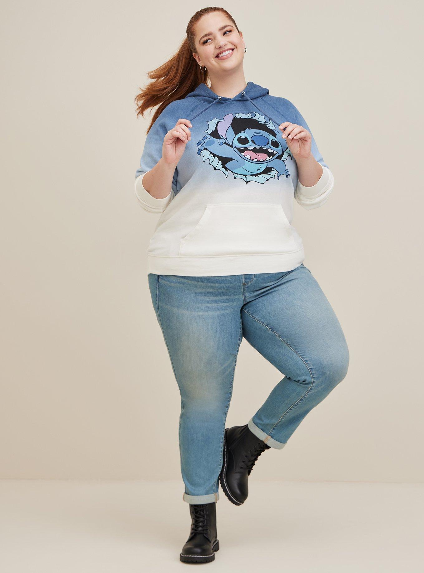  Disney Lilo & Stitch Blue Dip-Dye Fleece Hoodie, MULTI, alternate