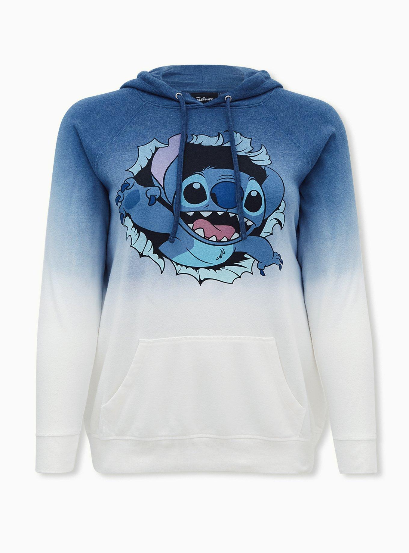  Disney Lilo & Stitch Blue Dip-Dye Fleece Hoodie, MULTI, hi-res