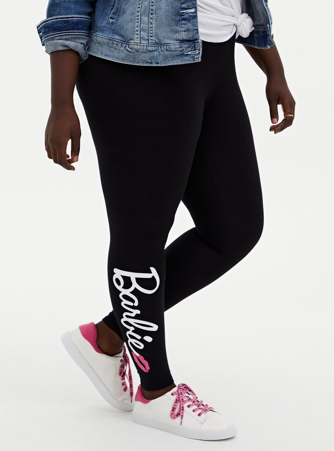 Plus Size - Barbie Logo Black Legging - Torrid