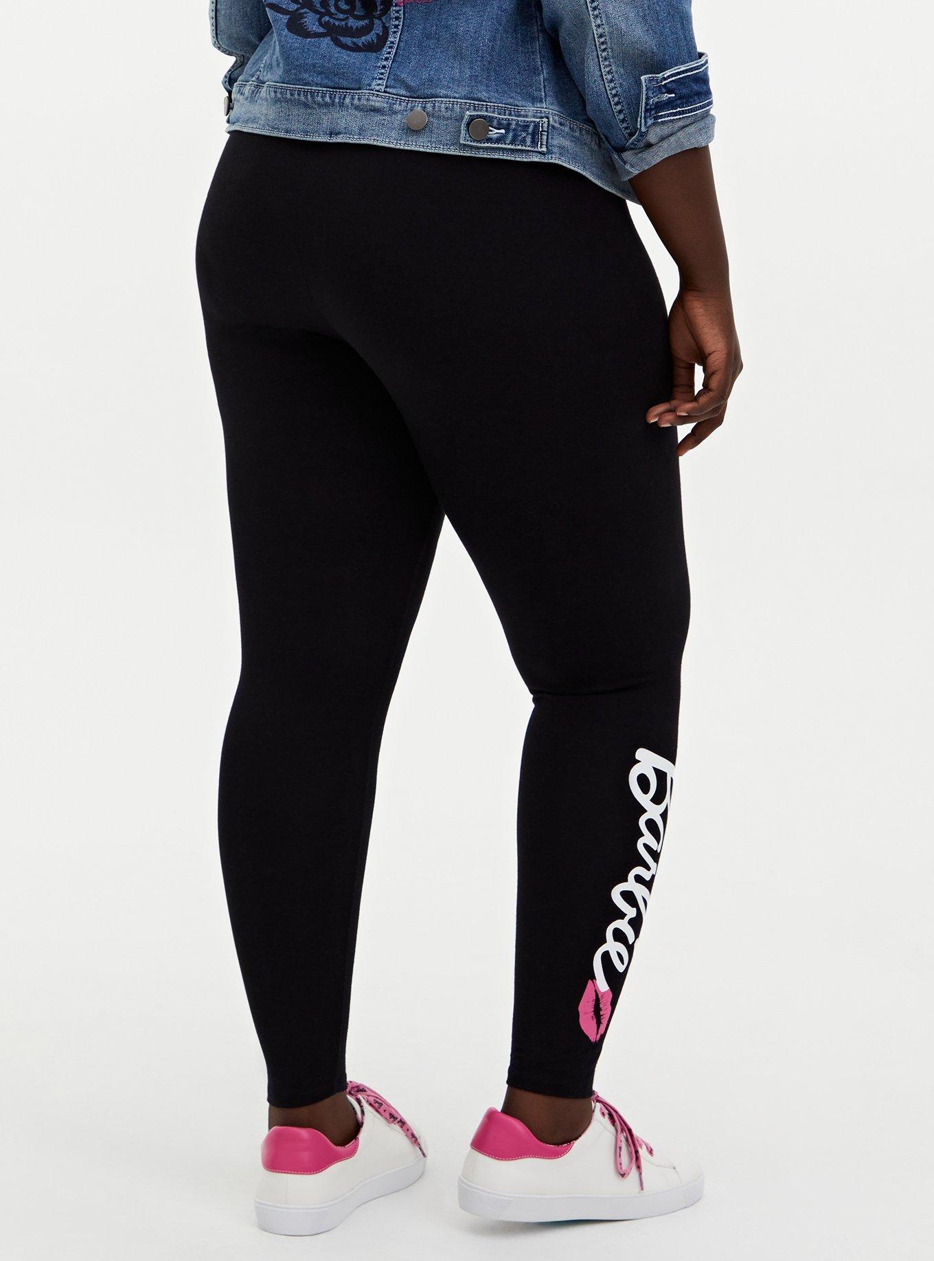 Plus Size - Barbie Logo Black Legging - Torrid