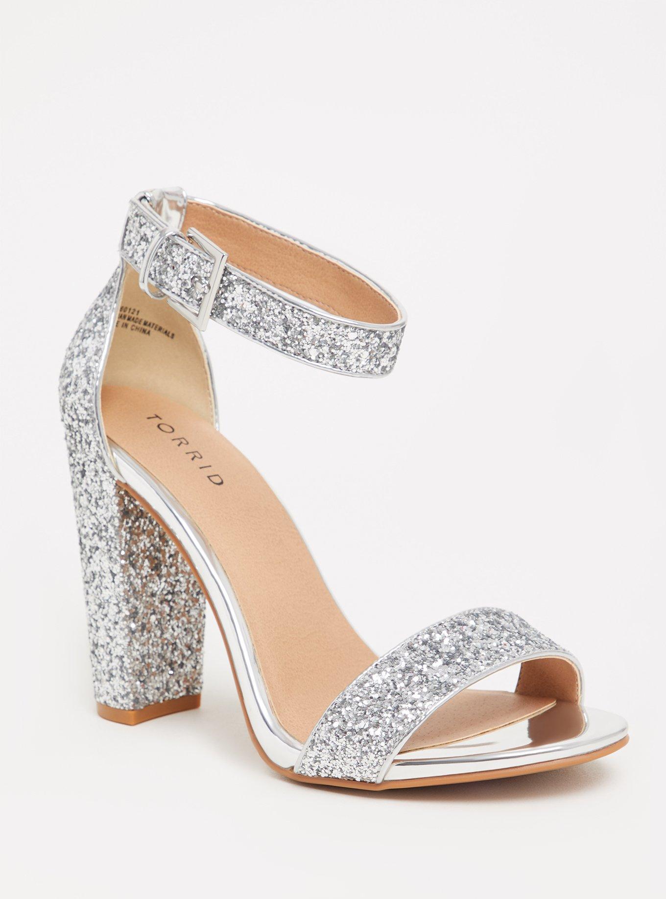 Fashion sparkle strap heels