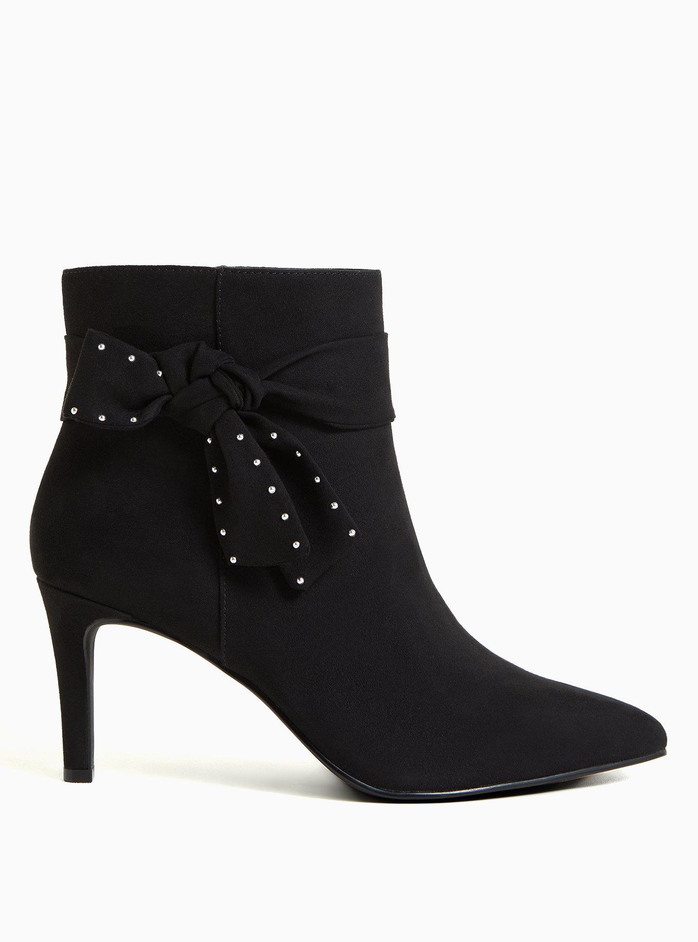 Studded Side Bow Bootie (WW), BLACK, alternate