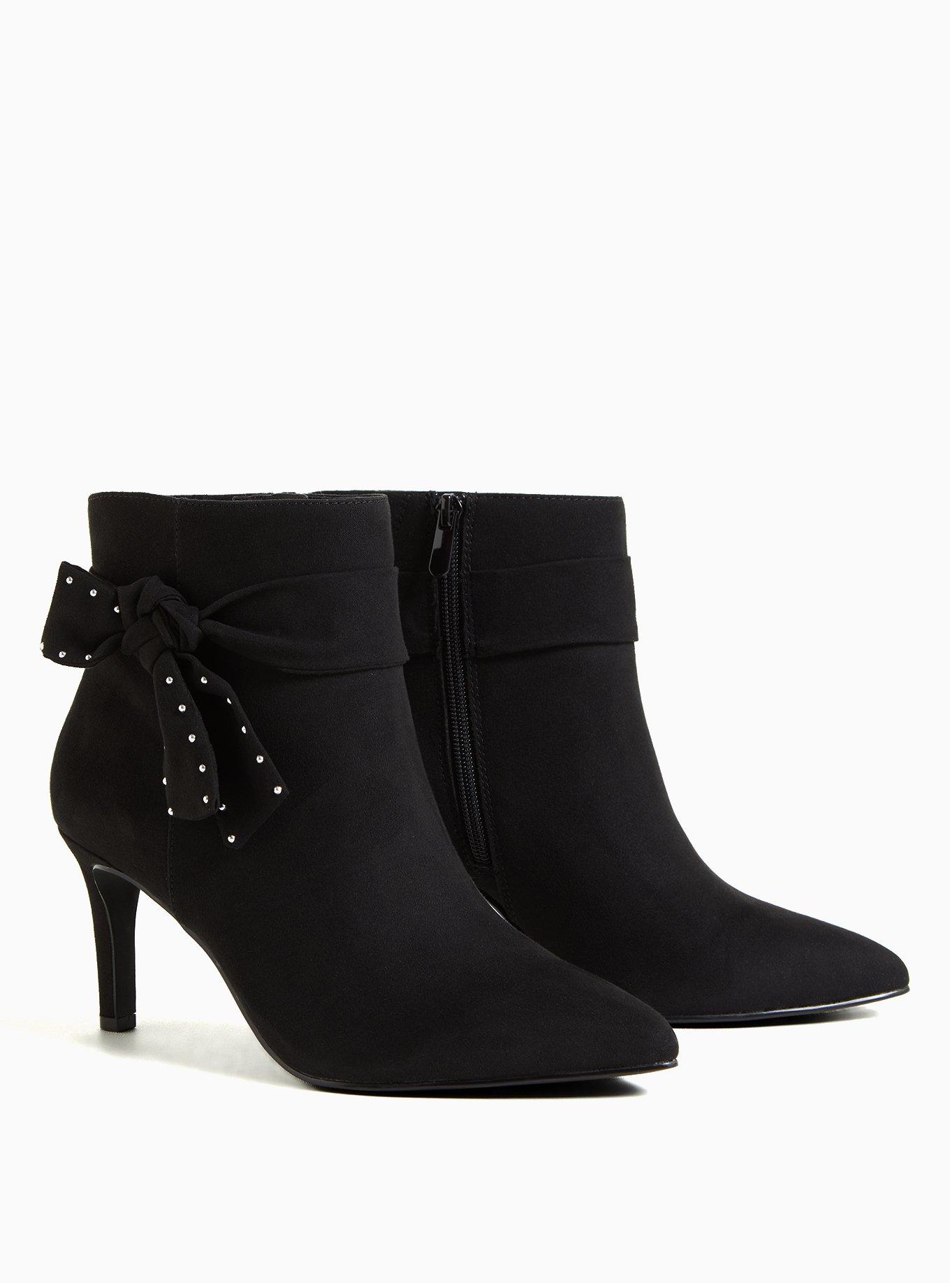 Studded Side Bow Bootie (WW), BLACK, alternate
