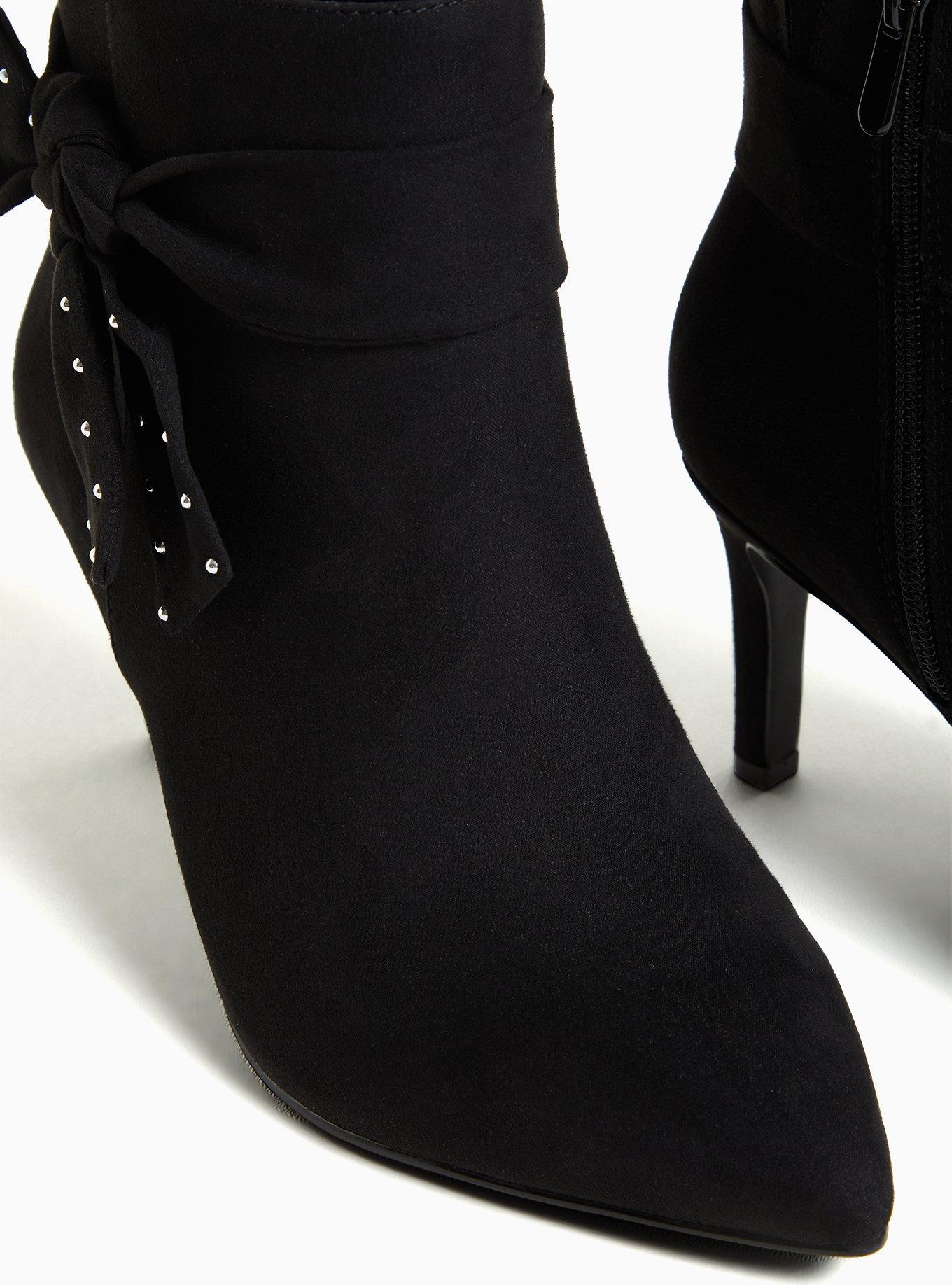 Studded Side Bow Bootie (WW), BLACK, alternate