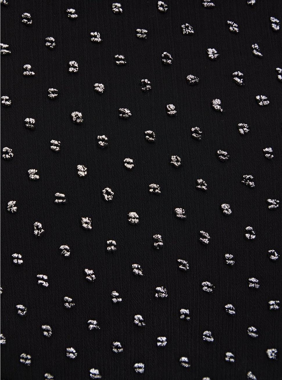 Plus Size - Black Shimmer Clip Dot Shirt Dress - Torrid