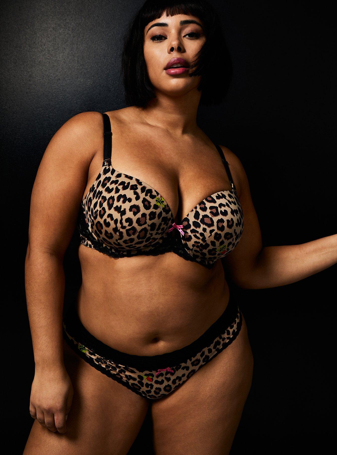 Betsey Johnson Leopard Floral Second Skin Thong Panty , LEOPARD ROSE BUD, alternate