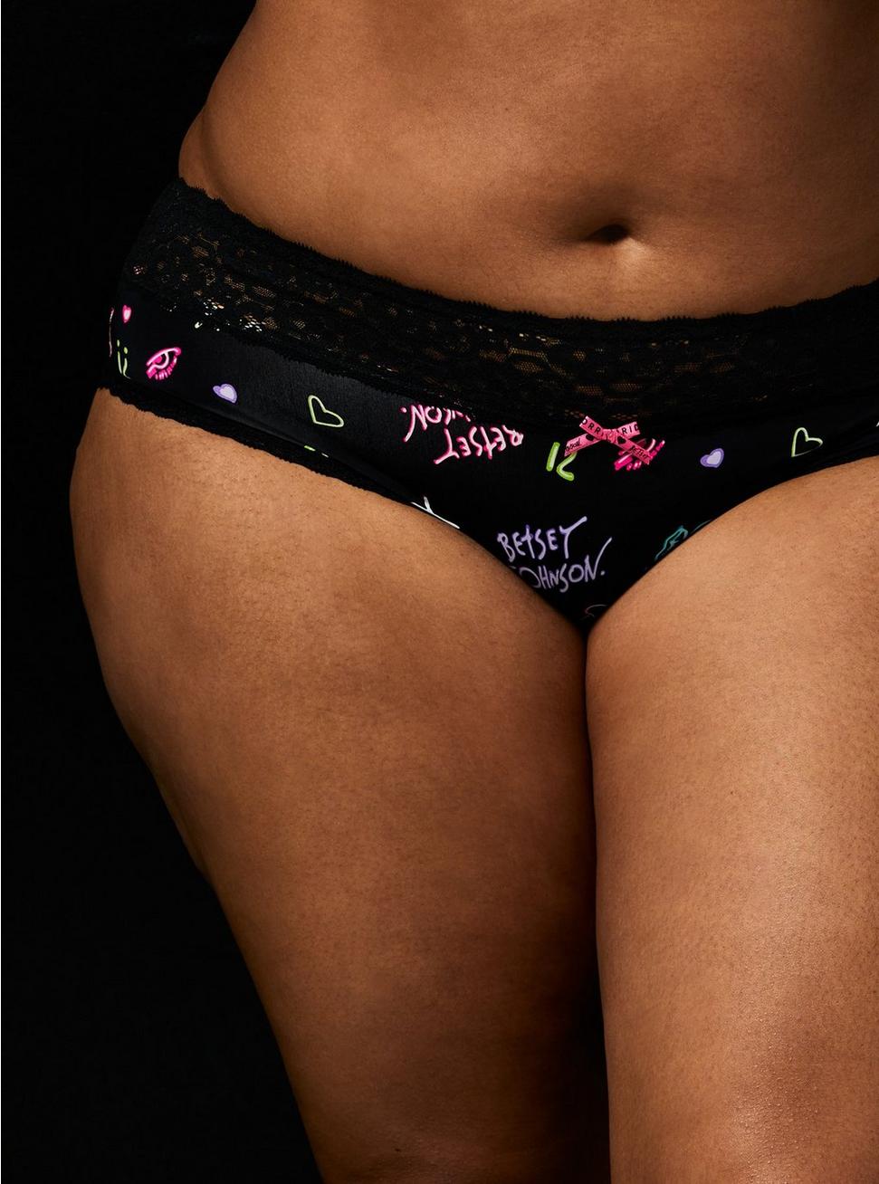 Plus Size - Betsey Johnson Neon Dreams Second Skin Hipster Panty - Torrid