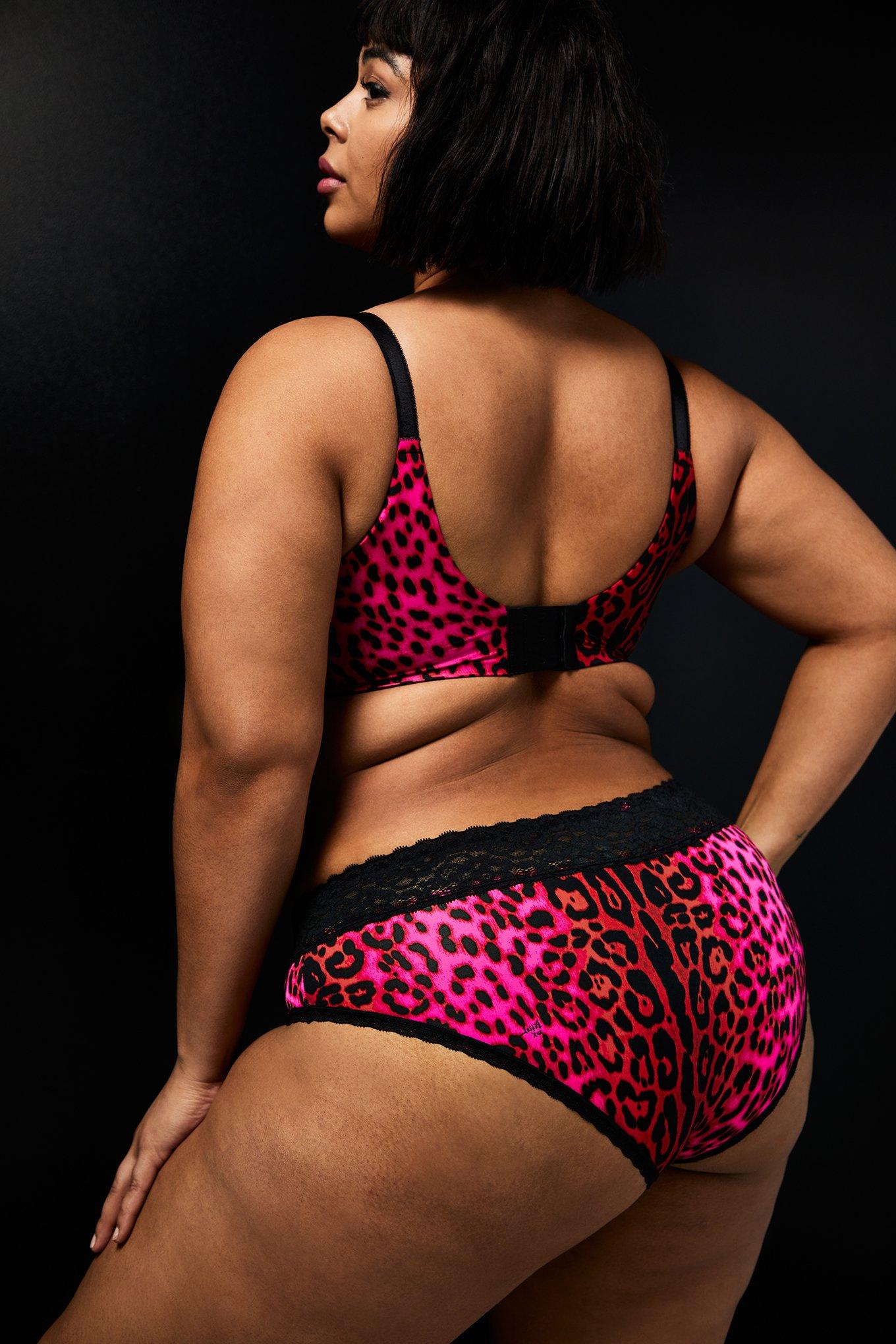 Plus Size Betsey Johnson Red Leopard Second Skin Hipster Panty, MULTI COLOR, alternate