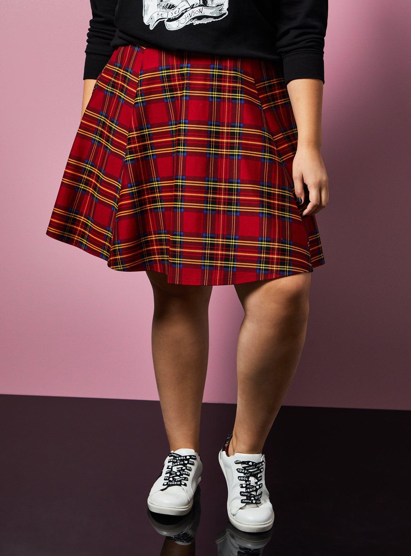 Red Plaid Skirt